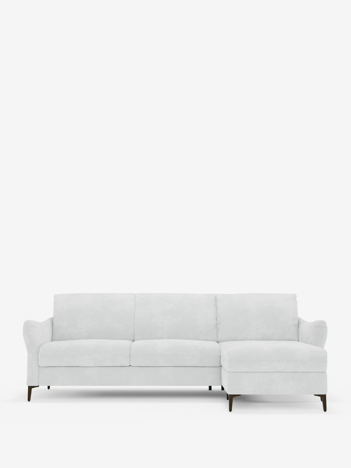 Dalia schlafsofa mit Chaiselongue mit Stauraum und Matratze 18 cm hoch – hohe Füße und fleckenabweisender Stoff T30