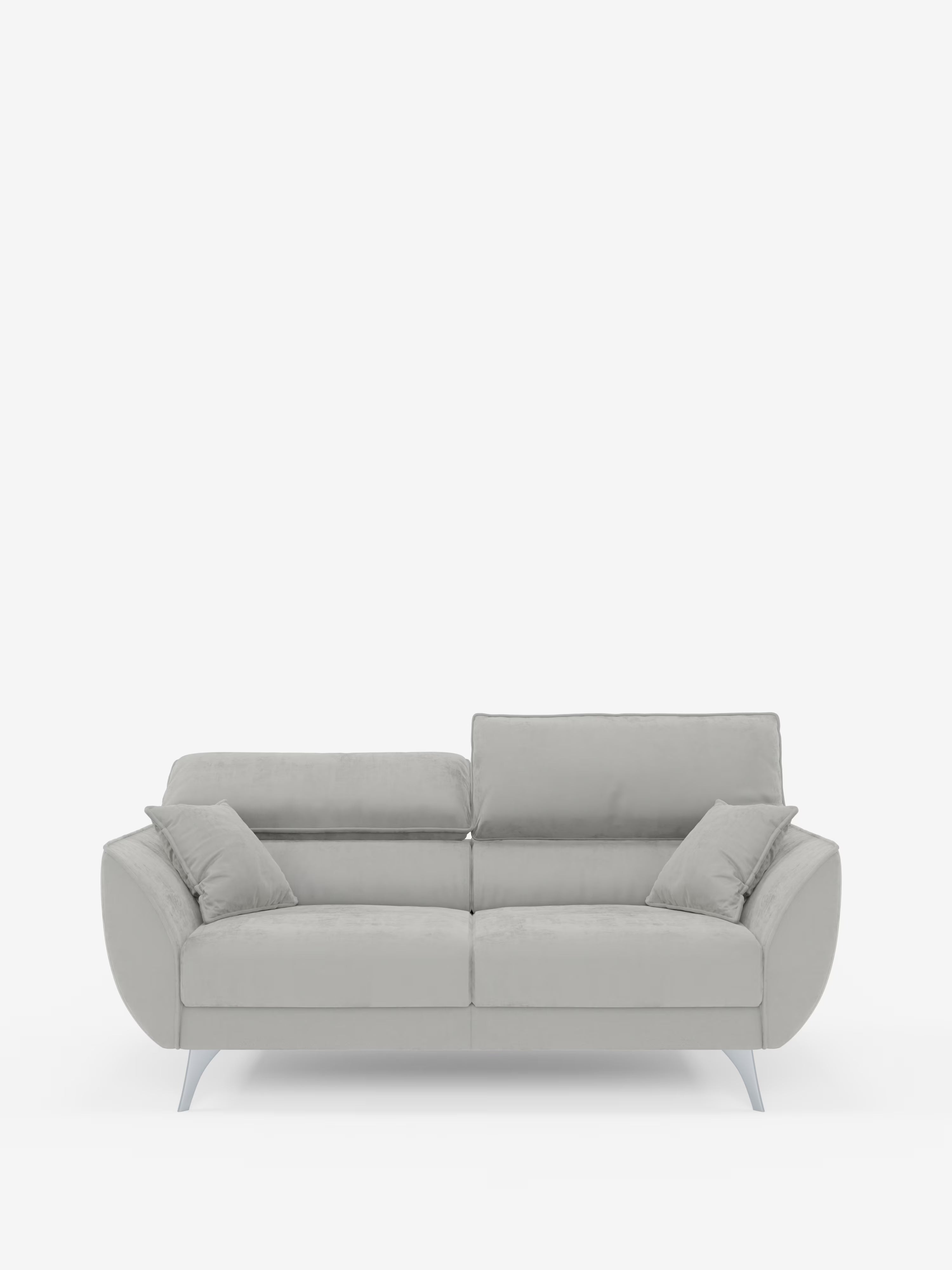 Michelangelo Sofa mit 2 und 3 ausziehbaren Sitzen und verstellbaren Kopfstützen aus abwaschbarem Stoff T30