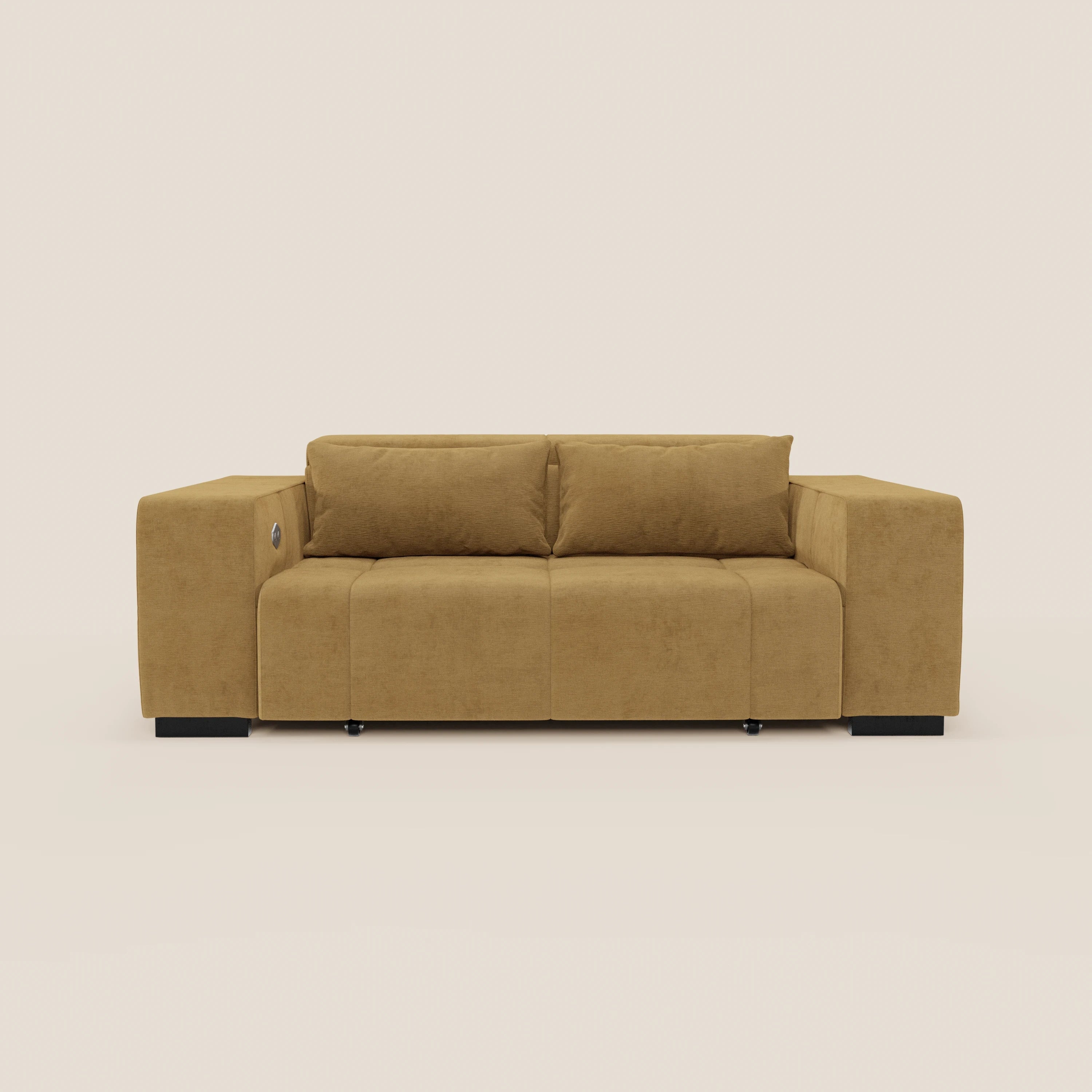 Monarch Divano con Relax Elettrico per allungamento sedute e Poggiatesta Reclinabile in tessuto morbido smacchiabile T31 - divani.store