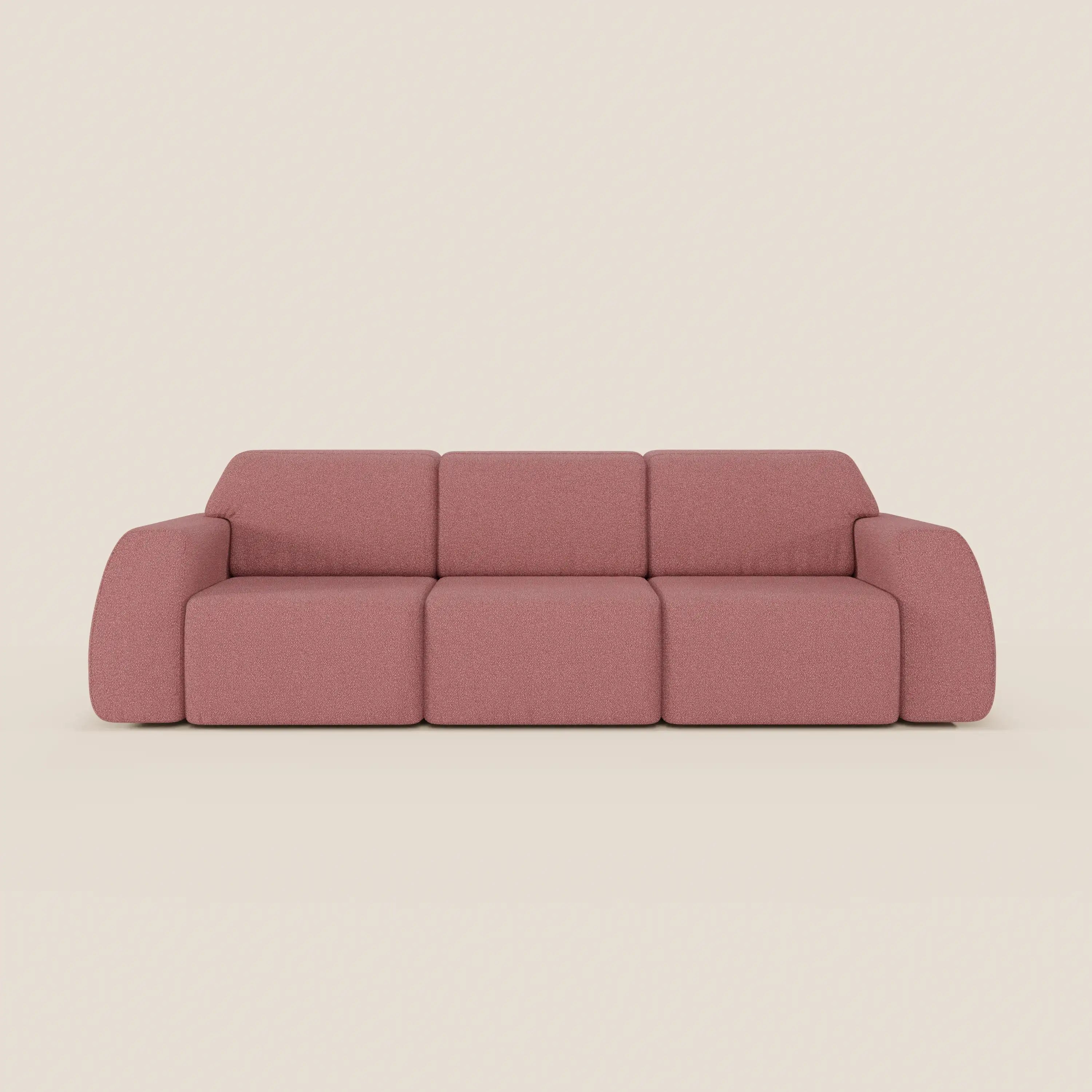 Orbit divano con 3 sedute scorrevoli e allungabili in tessuto effetto cotone smacchiabile T33 - divani.store