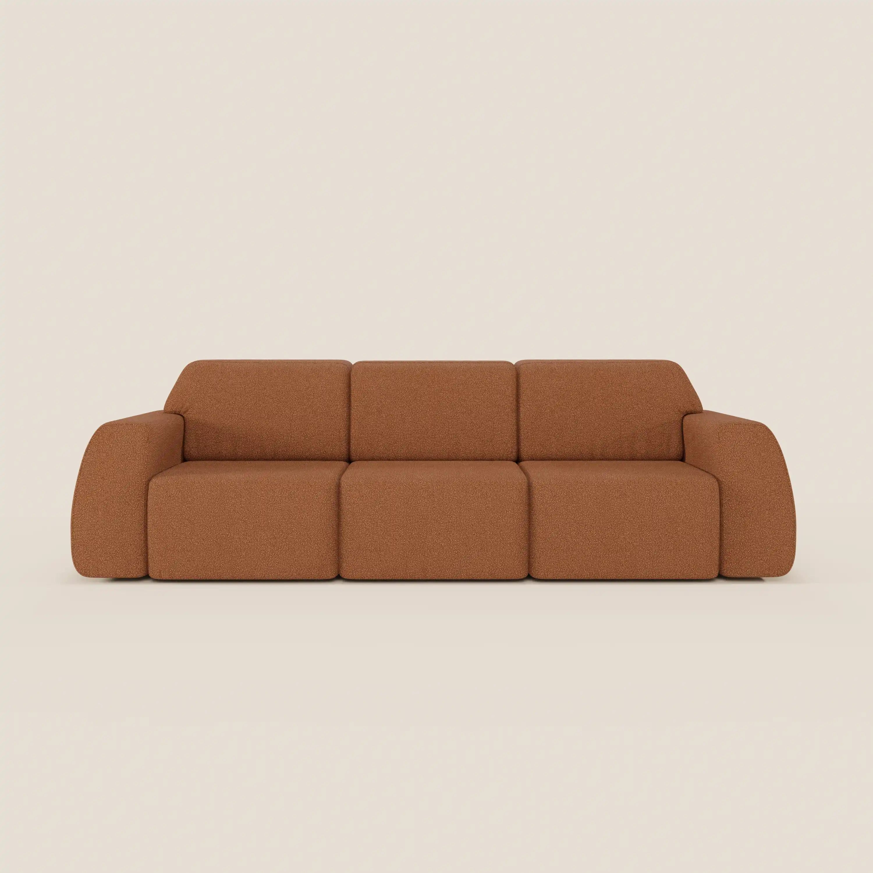 Orbit divano con 3 sedute scorrevoli e allungabili in tessuto effetto cotone smacchiabile T33 - divani.store