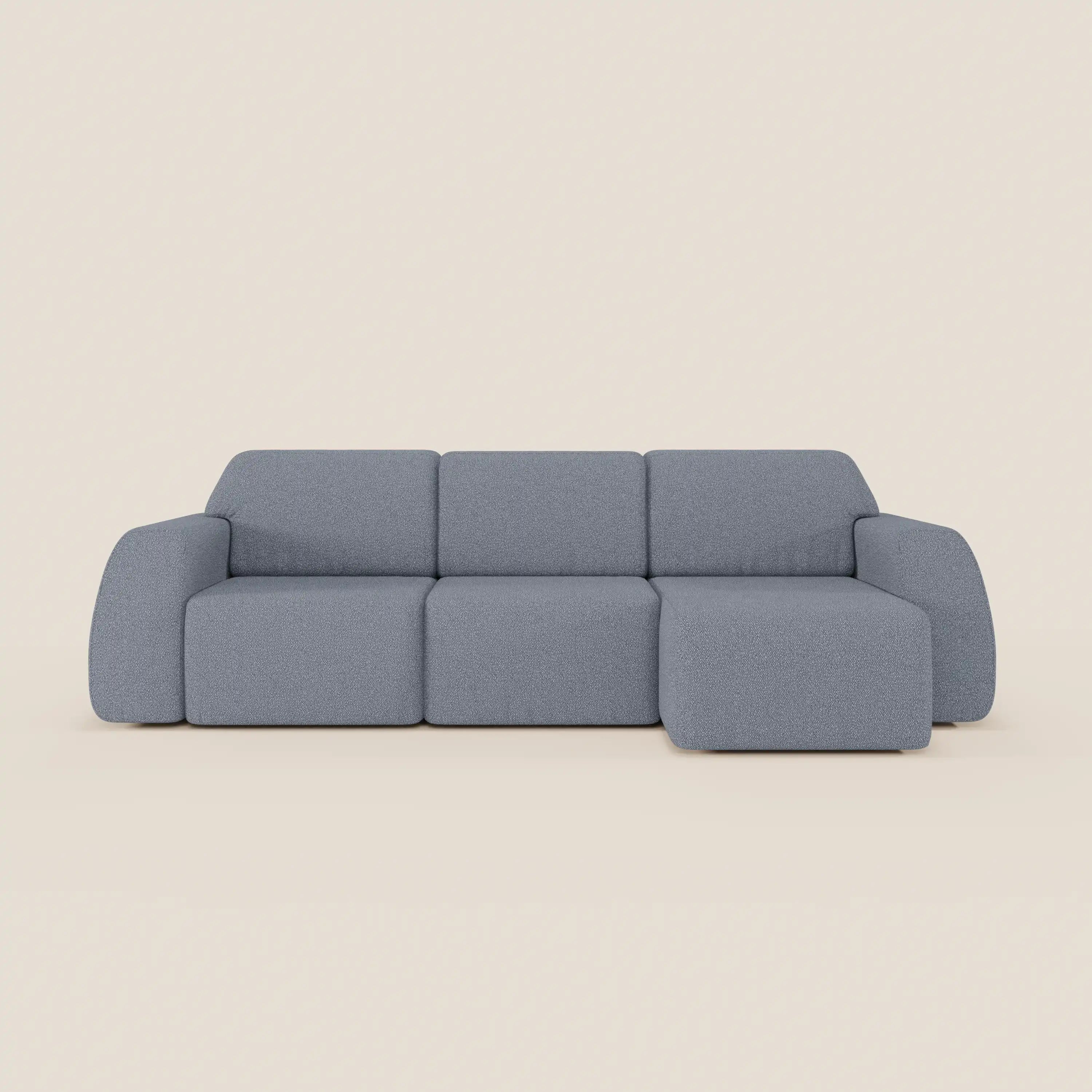 Orbit Divano angolare con penisola reversibile e tutte le sedute allungabili in tessuto smacchiabile effetto cotone T33 - divani.store