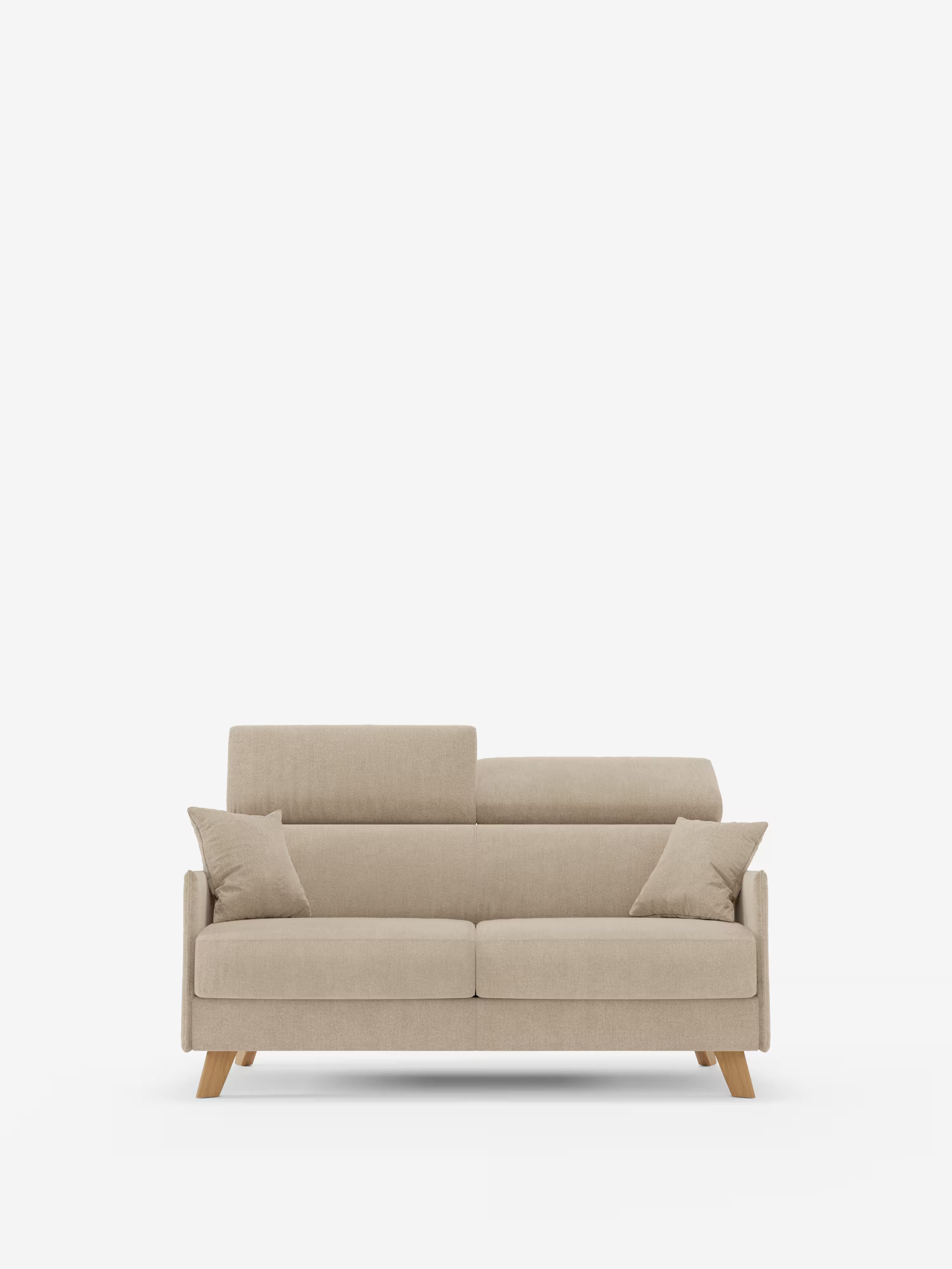 Sole Schlafsofa mit Matratze und verstellbaren Kopfstützen – elegantes Design, 100 % abziehbarer Bezug aus fleckenabweisendem Stoff T23