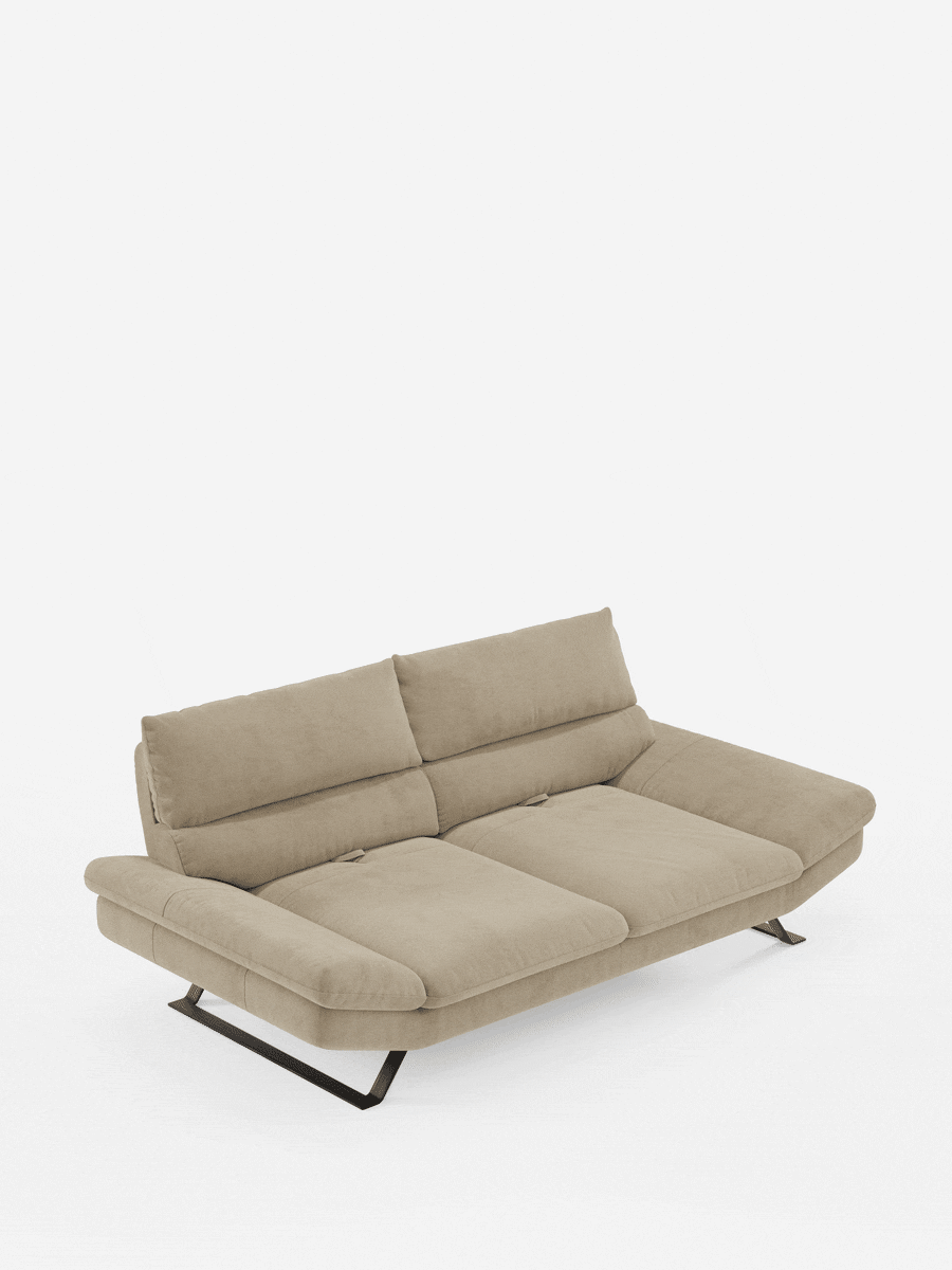 Eclipse Sofa mit modernem Design, 2- und 3-Sitzer mit verschiebbaren Rückenlehnen – hohe Füße, in eleganter, fleckenabweisender Mikrofaser T11