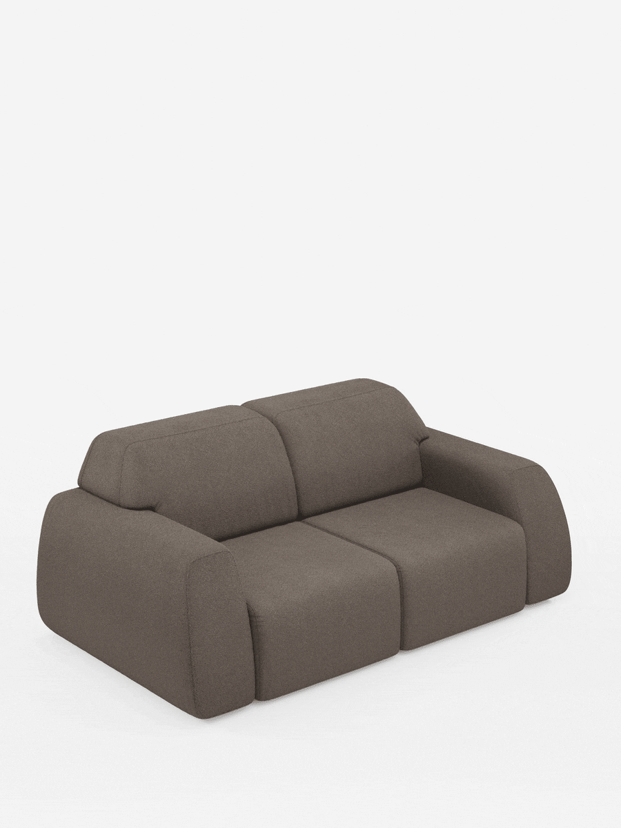 Orbit Sofa 2- und 3-sitzig mit verschiebbaren Sitzen – komplett abziehbar in fleckenabweisendem Stoff in Baumwolloptik T33