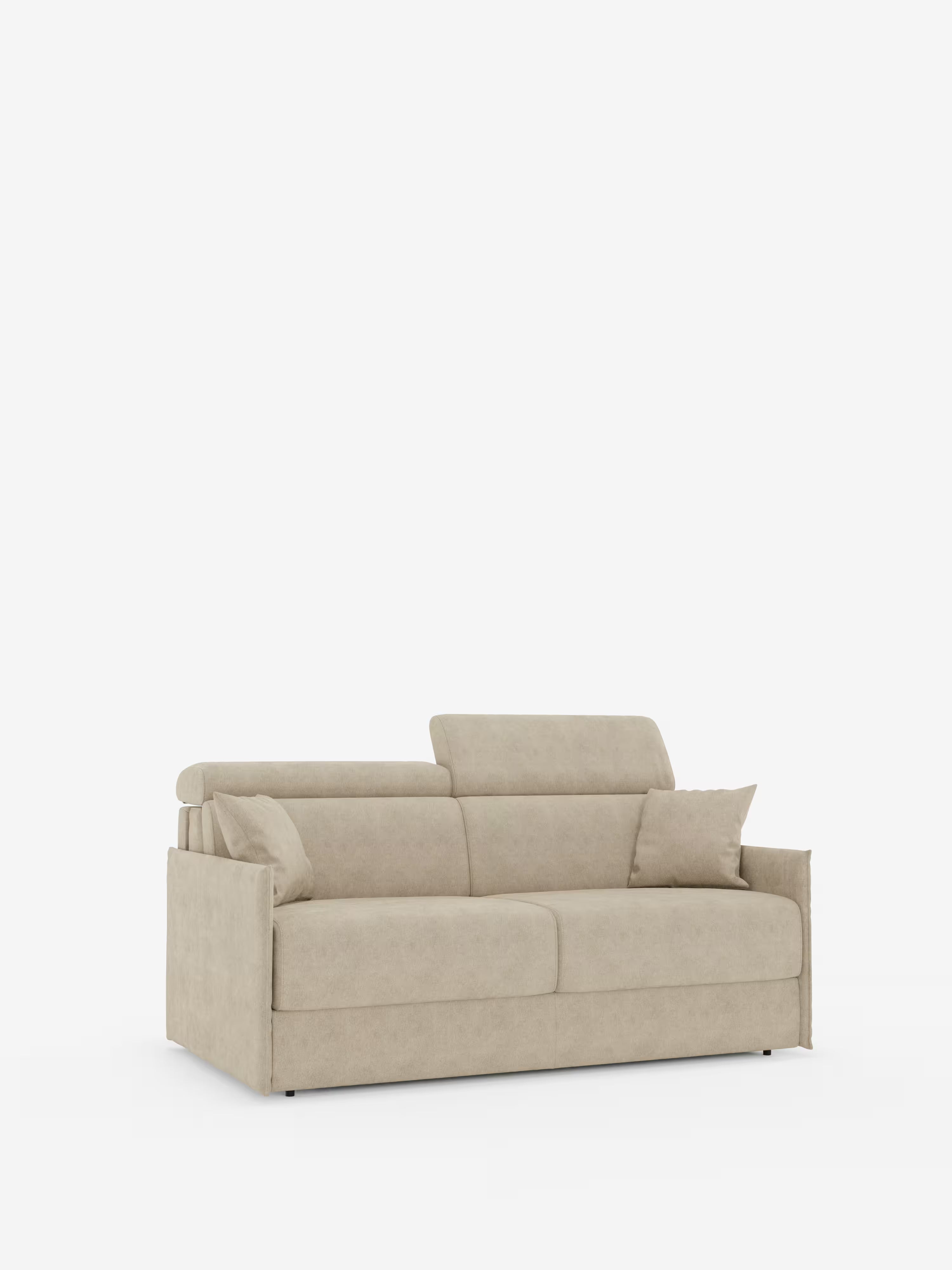Miryam Divano letto con poggiatesta reclinabili e comfort maxi - design compatto in morbido tessuto smacchiabile T31