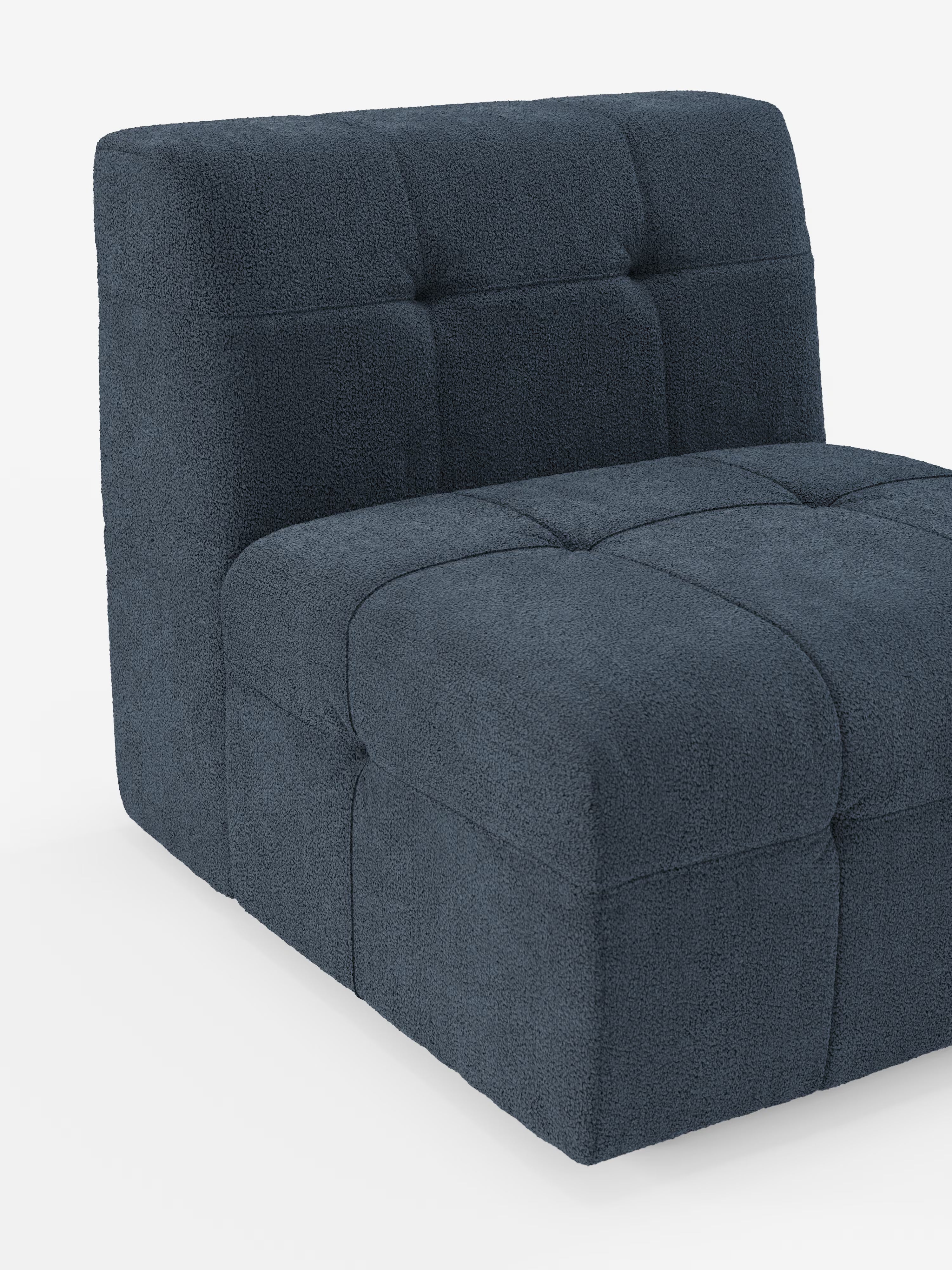Mosaic Sesselmodul 77 cm aus Bouclé – Capitonné und Design aus fleckenabweisendem Stoff T21