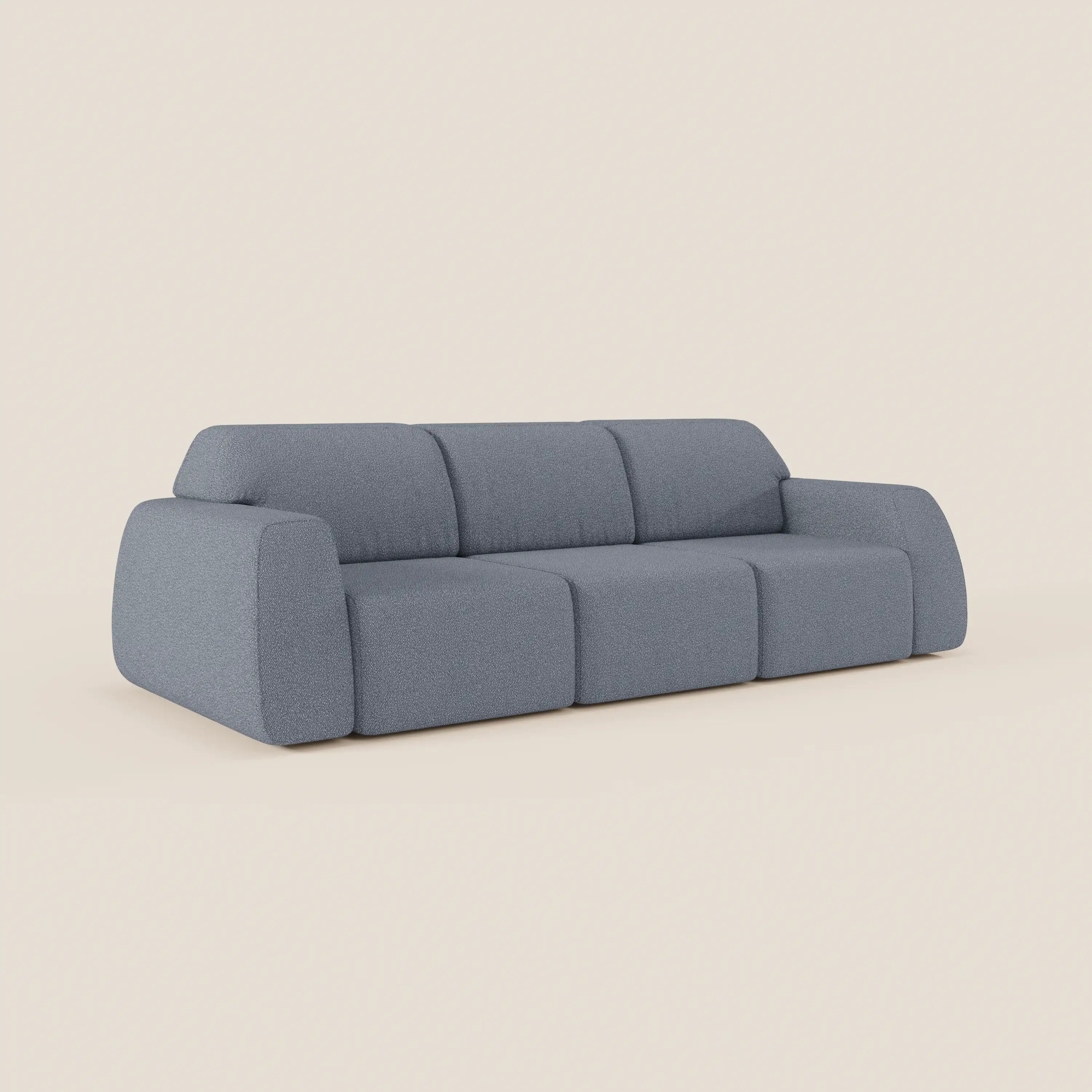 Orbit divano con 3 sedute scorrevoli e allungabili in tessuto effetto cotone smacchiabile T33 - divani.store