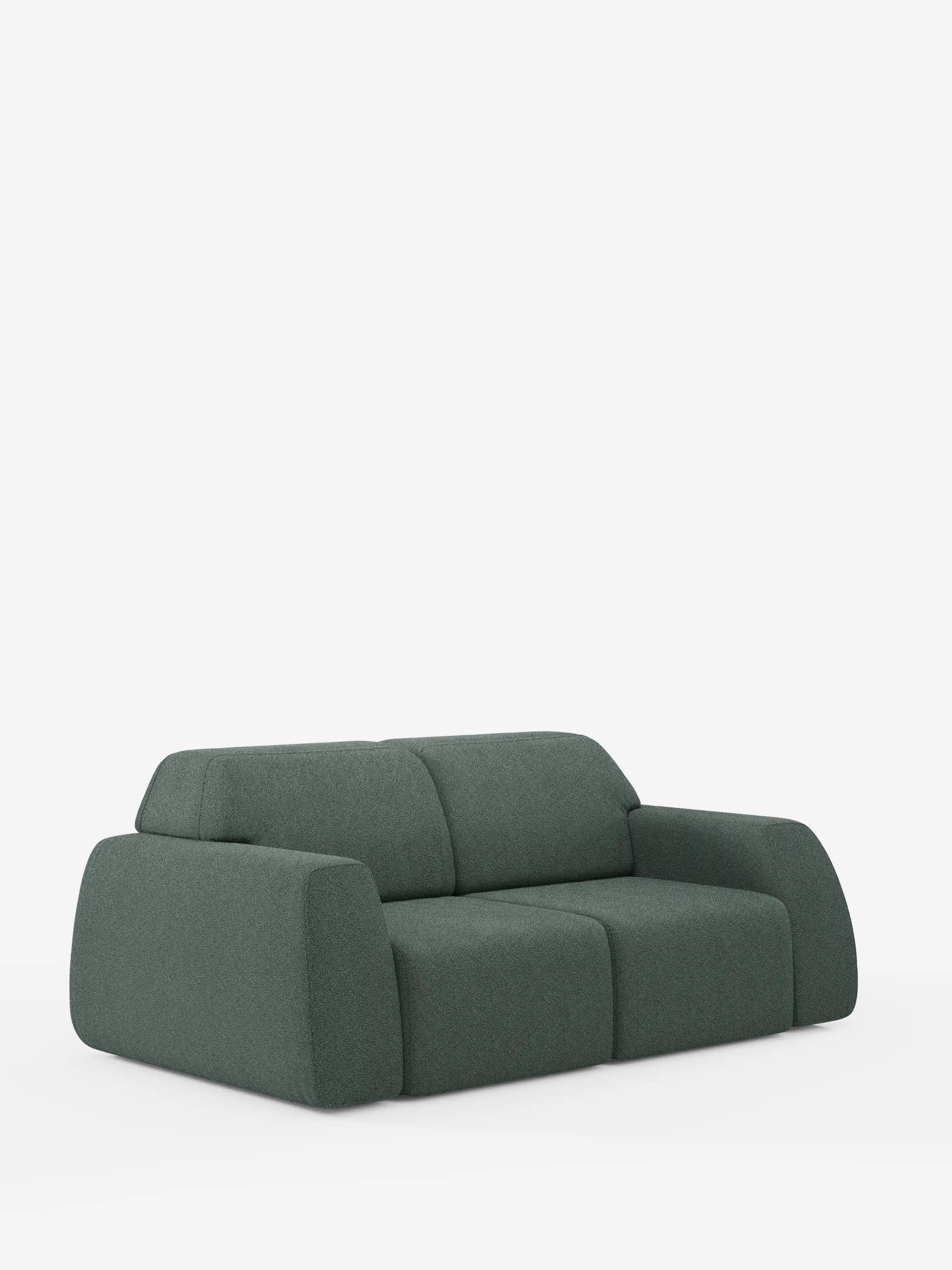 Orbit Sofa 2- und 3-sitzig mit verschiebbaren Sitzen – komplett abziehbar in fleckenabweisendem Stoff in Baumwolloptik T33