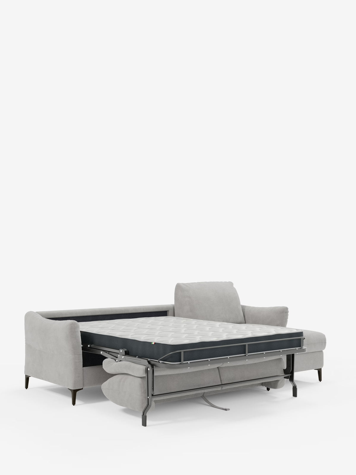 Dalia schlafsofa mit Chaiselongue mit Stauraum und Matratze 18 cm hoch – hohe Füße und fleckenabweisender Stoff T30