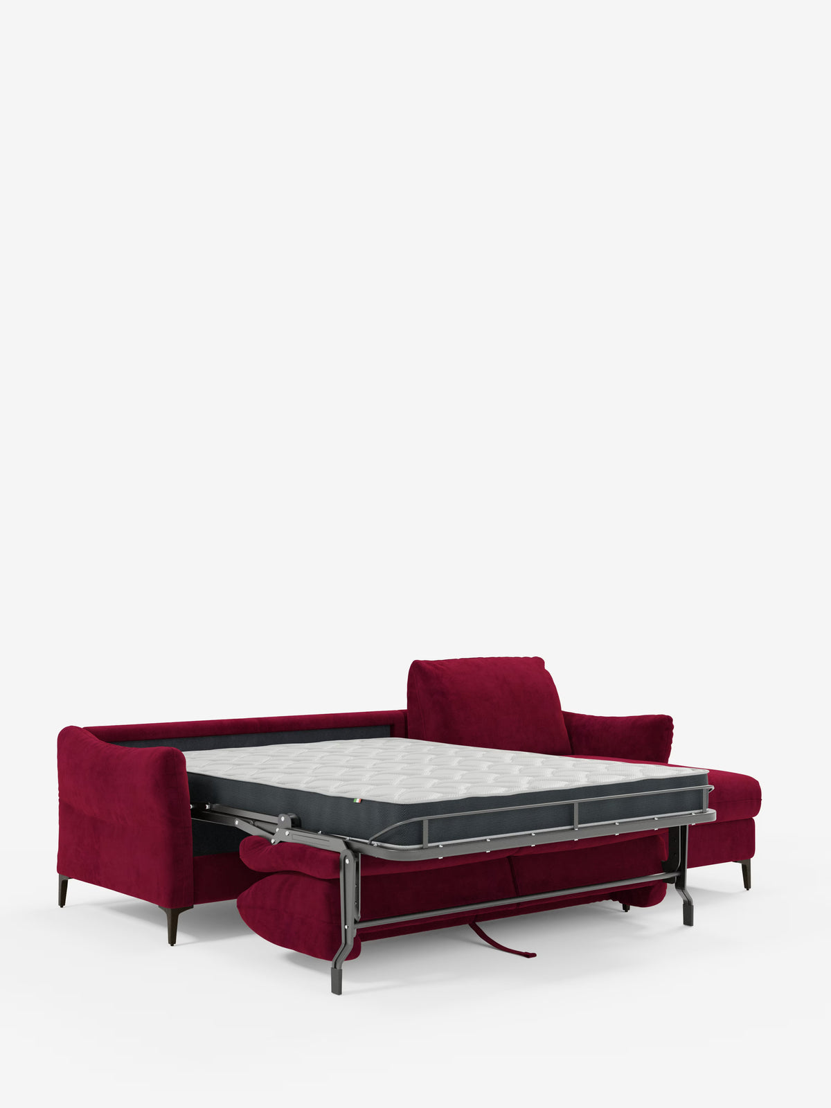 Dalia schlafsofa mit Chaiselongue mit Stauraum und Matratze 18 cm hoch – hohe Füße und fleckenabweisender Stoff T30