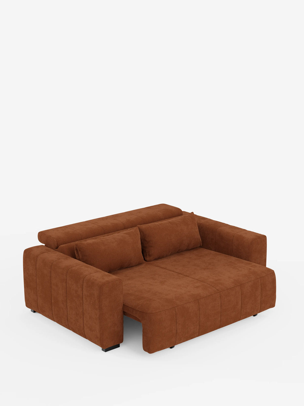 Il divano a 3 posti Doric di Divani.Store è presentato con le sedute allungate grazie alla funzione relax elettrica. Rivestito in tessuto T23 resistente alle macchie, questo divano a tre posti è caratterizzato da morbidi cuscini, ampi braccioli, uno schienale basso con poggiatesta regolabili e poggia su piccoli piedini neri. Il divano è esposto su uno sfondo bianco a tinta unita.