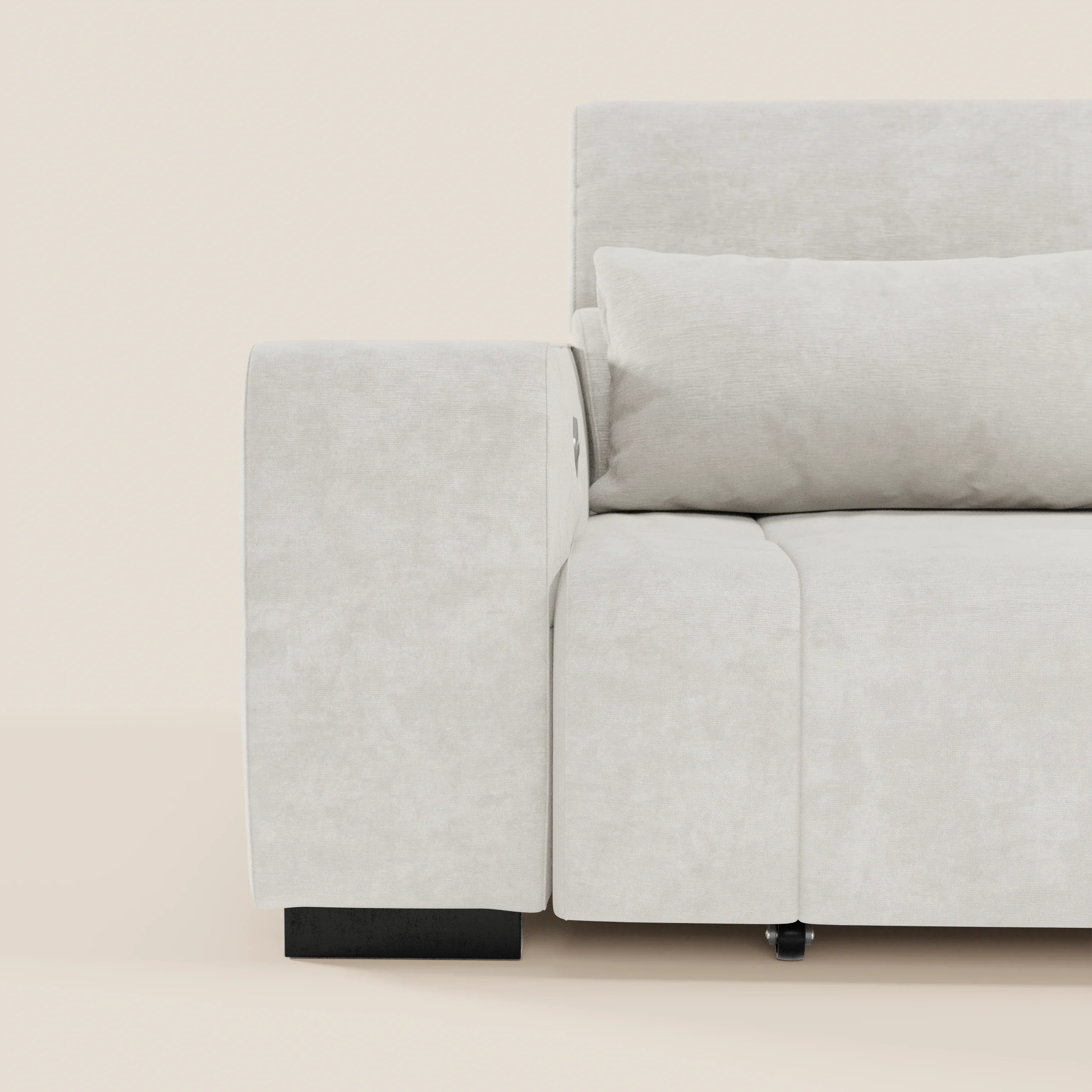 Monarch Divano con Relax Elettrico per allungamento sedute e Poggiatesta Reclinabile in tessuto morbido smacchiabile T31 - divani.store