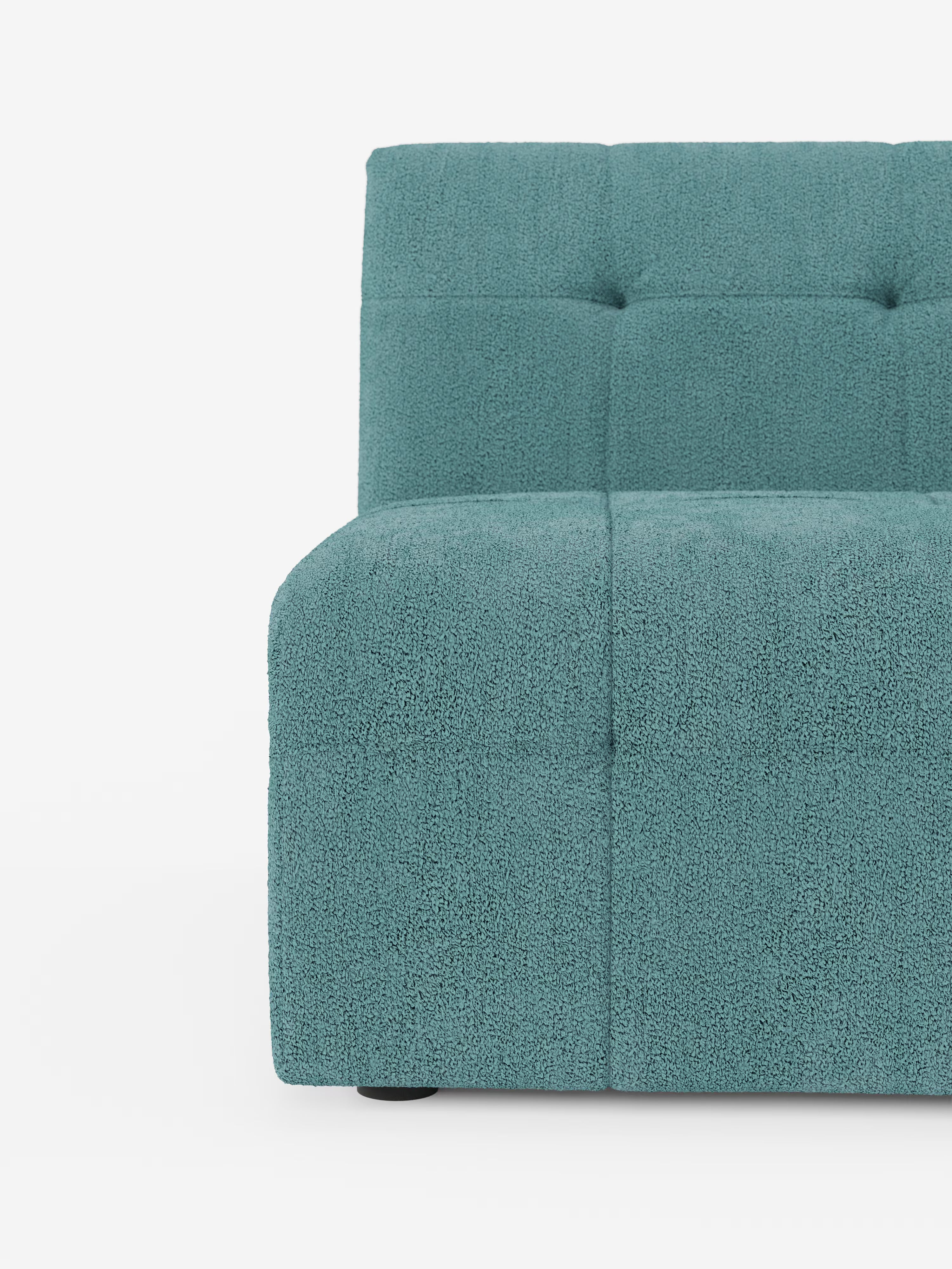 Mosaic Sesselmodul 77 cm aus Bouclé – Capitonné und Design aus fleckenabweisendem Stoff T21