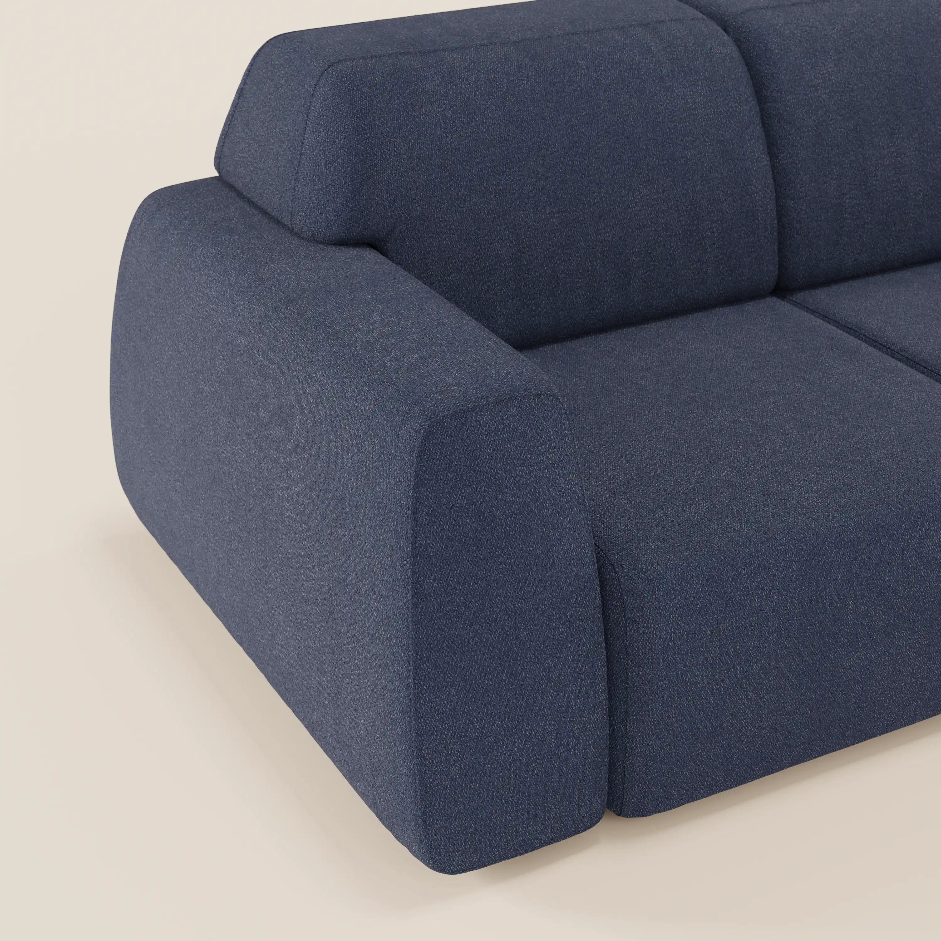 Orbit divano con 3 sedute scorrevoli e allungabili in tessuto effetto cotone smacchiabile T33 - divani.store