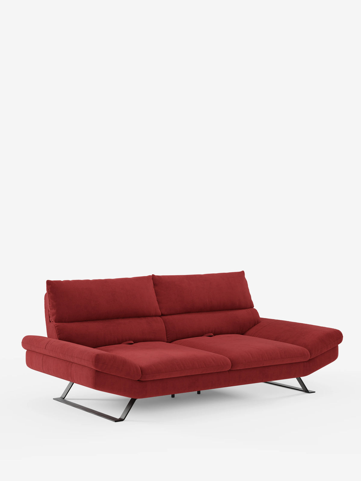 Il divano Eclipse, di Divani.Store, è un divano dal design contemporaneo disponibile nelle versioni a 2 o 3 posti, caratterizzato da cuscini dello schienale traslanti, due cuscini di seduta e gambe alte e slanciate in metallo nero. Rivestito in elegante microfibra T11 antimacchia, questo divano dal design moderno presenta un aspetto lussuoso e risalta magnificamente su uno sfondo bianco a tinta unita.