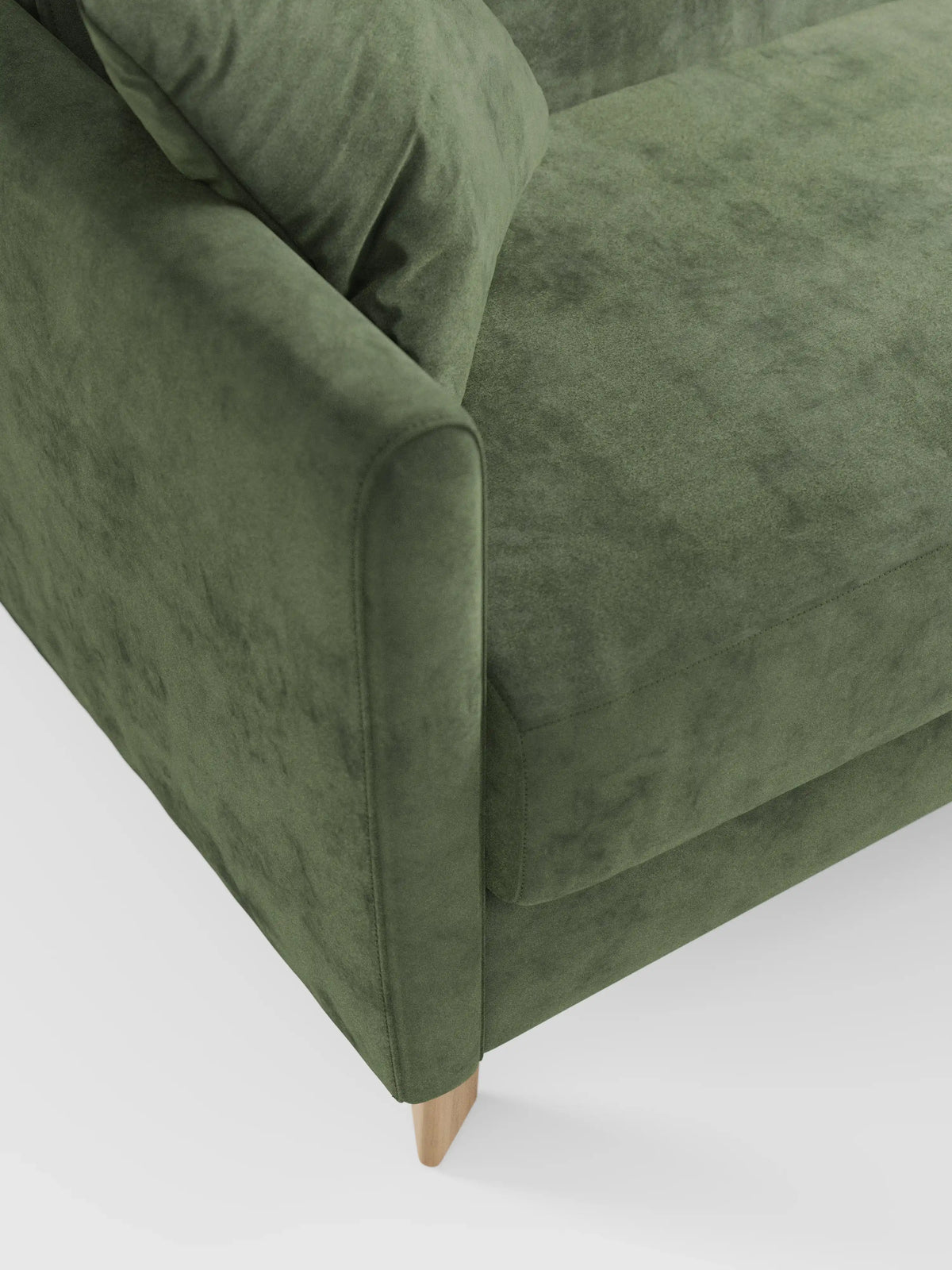 Francy Eckschlafsofa mit abnehmbarem Bezug - Stauraumhalbinsel und verstellbare Kopfstützen aus abwaschbarem Stoff T17 sahne