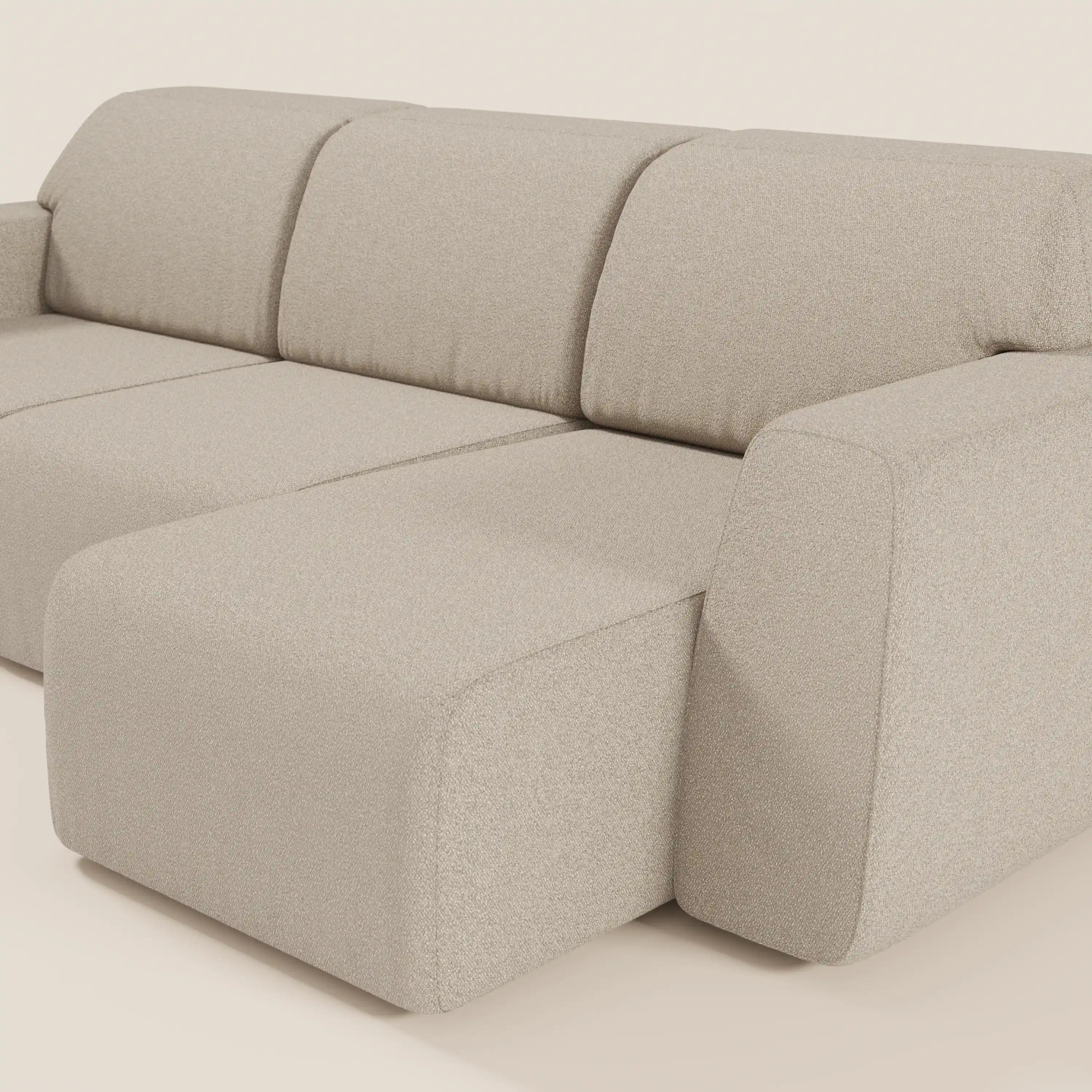 Orbit divano con 3 sedute scorrevoli e allungabili in tessuto effetto cotone smacchiabile T33 - divani.store