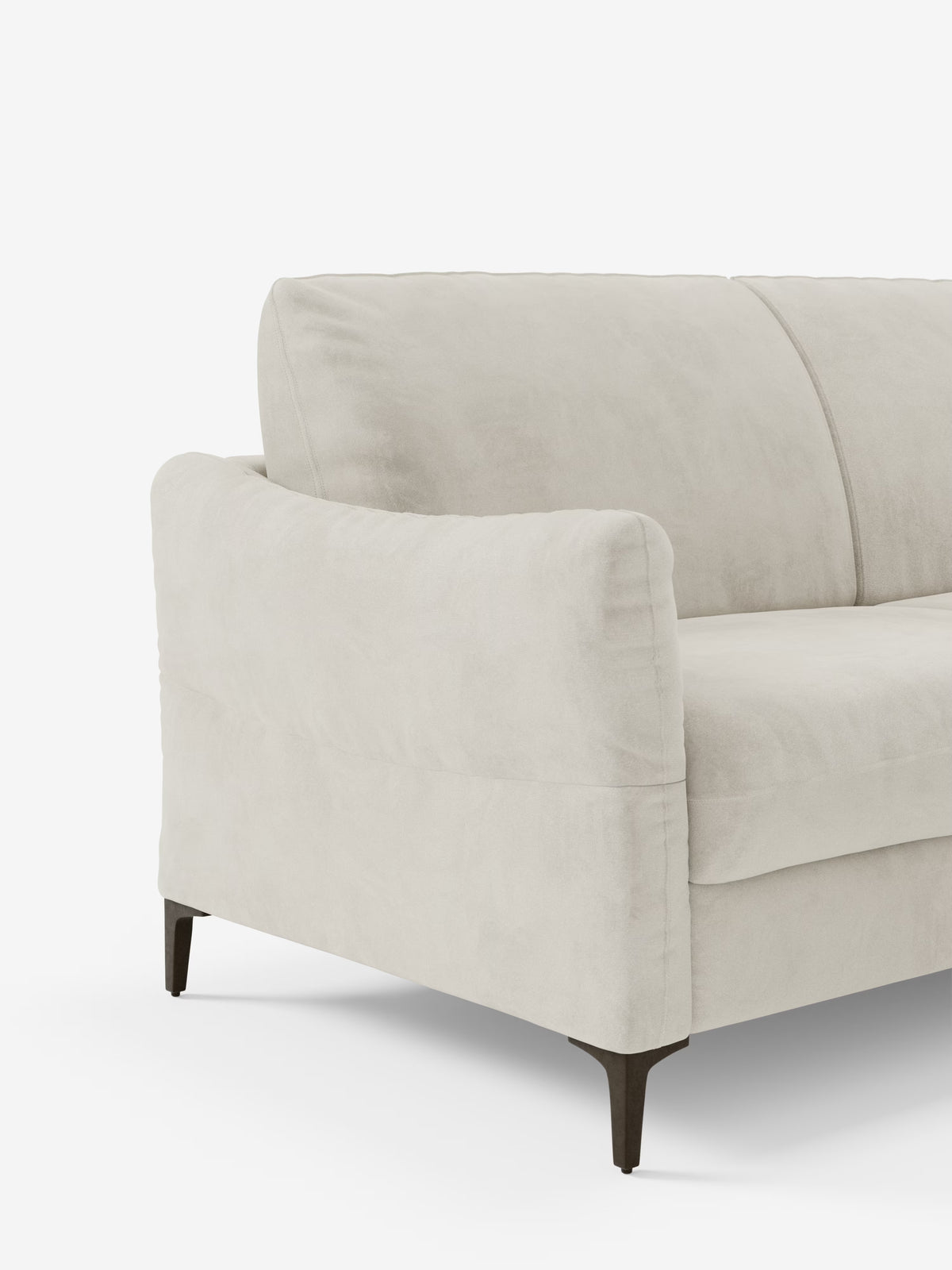 Dalia schlafsofa mit Chaiselongue mit Stauraum und Matratze 18 cm hoch – hohe Füße und fleckenabweisender Stoff T30