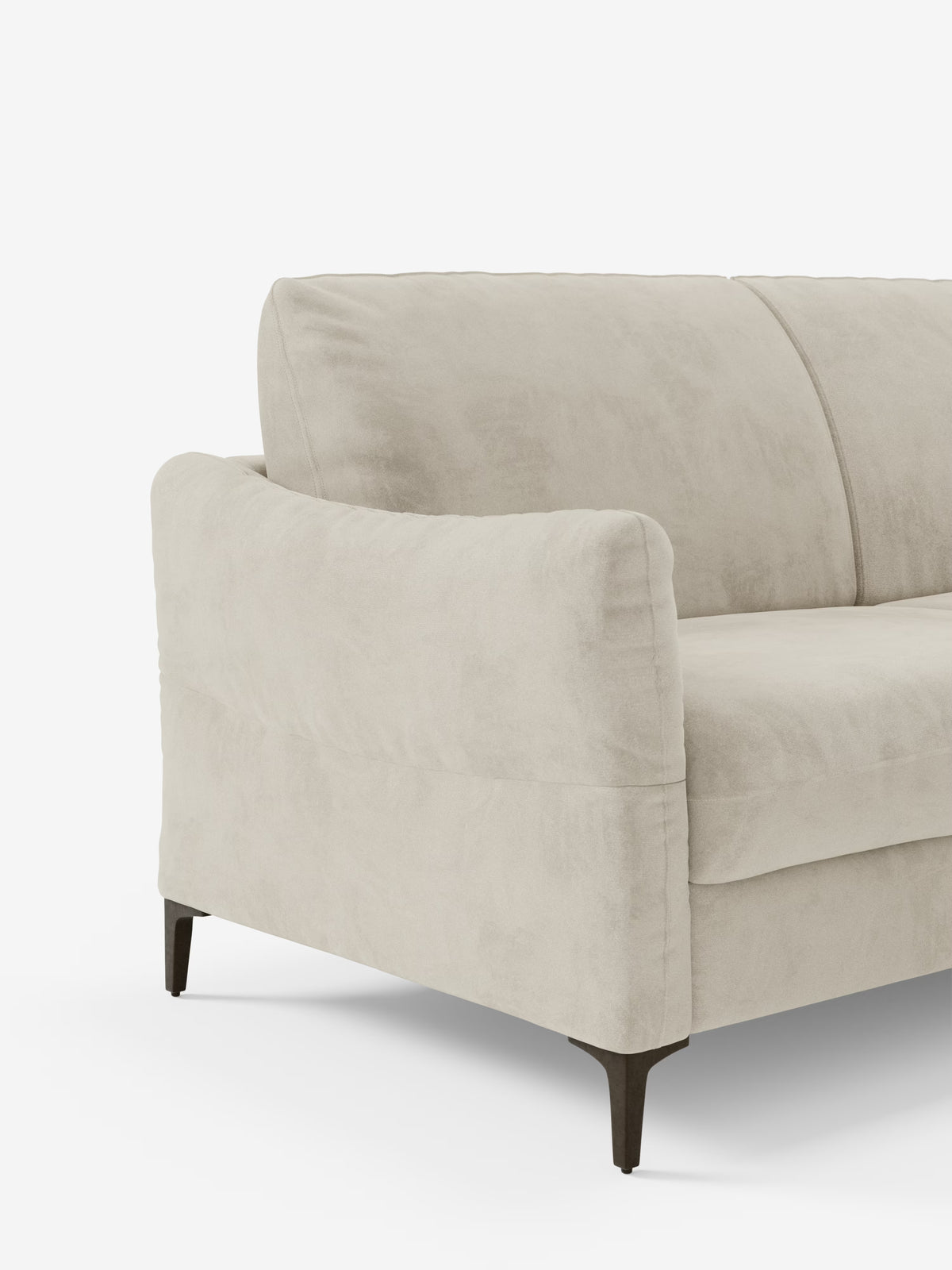Dalia schlafsofa mit Chaiselongue mit Stauraum und Matratze 18 cm hoch – hohe Füße und fleckenabweisender Stoff T30