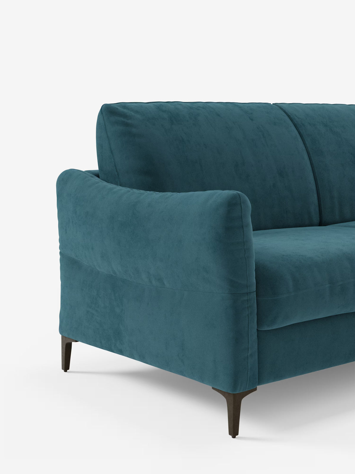 Dalia schlafsofa mit Chaiselongue mit Stauraum und Matratze 18 cm hoch – hohe Füße und fleckenabweisender Stoff T30
