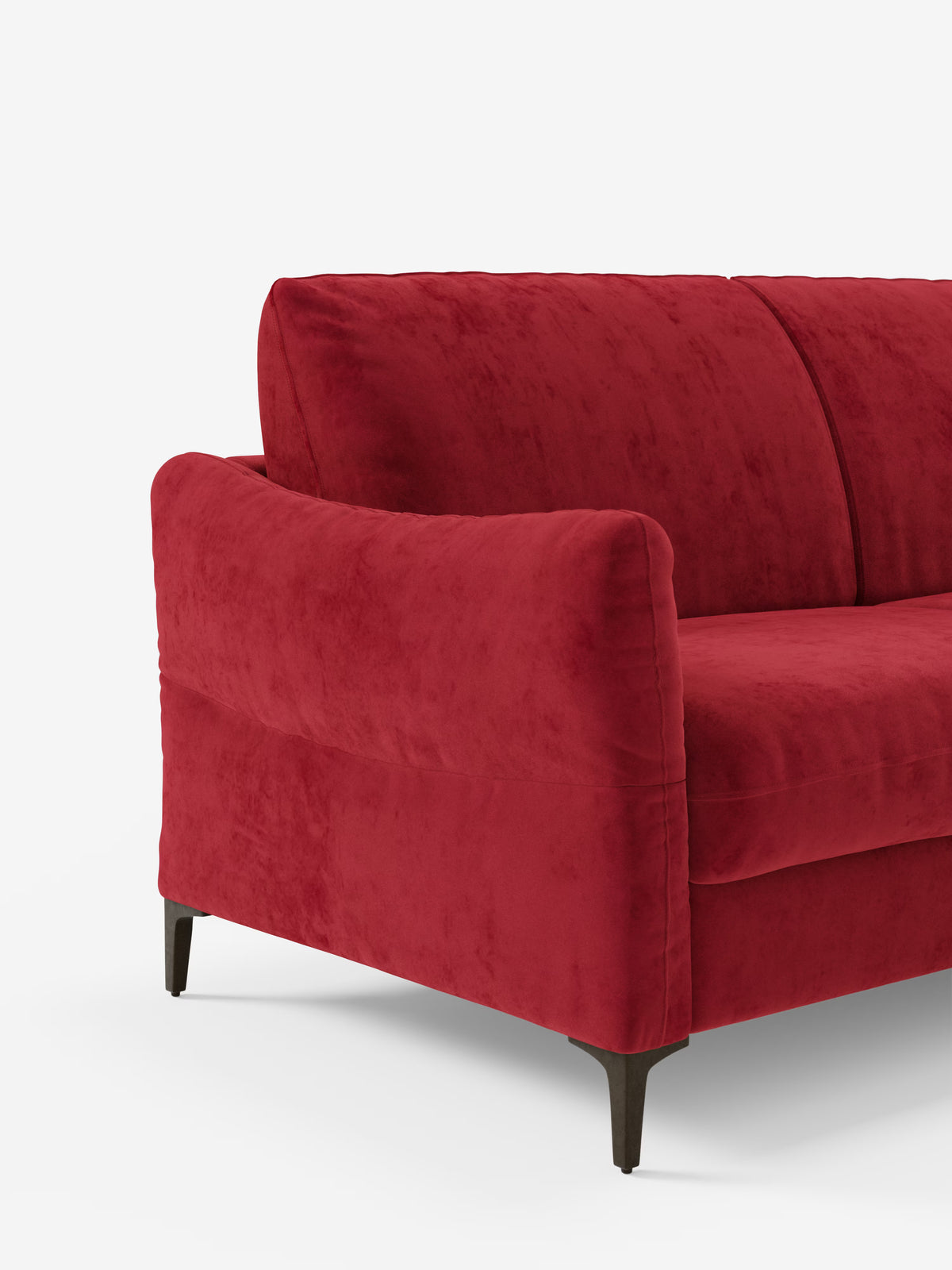 Dalia schlafsofa mit Chaiselongue mit Stauraum und Matratze 18 cm hoch – hohe Füße und fleckenabweisender Stoff T30