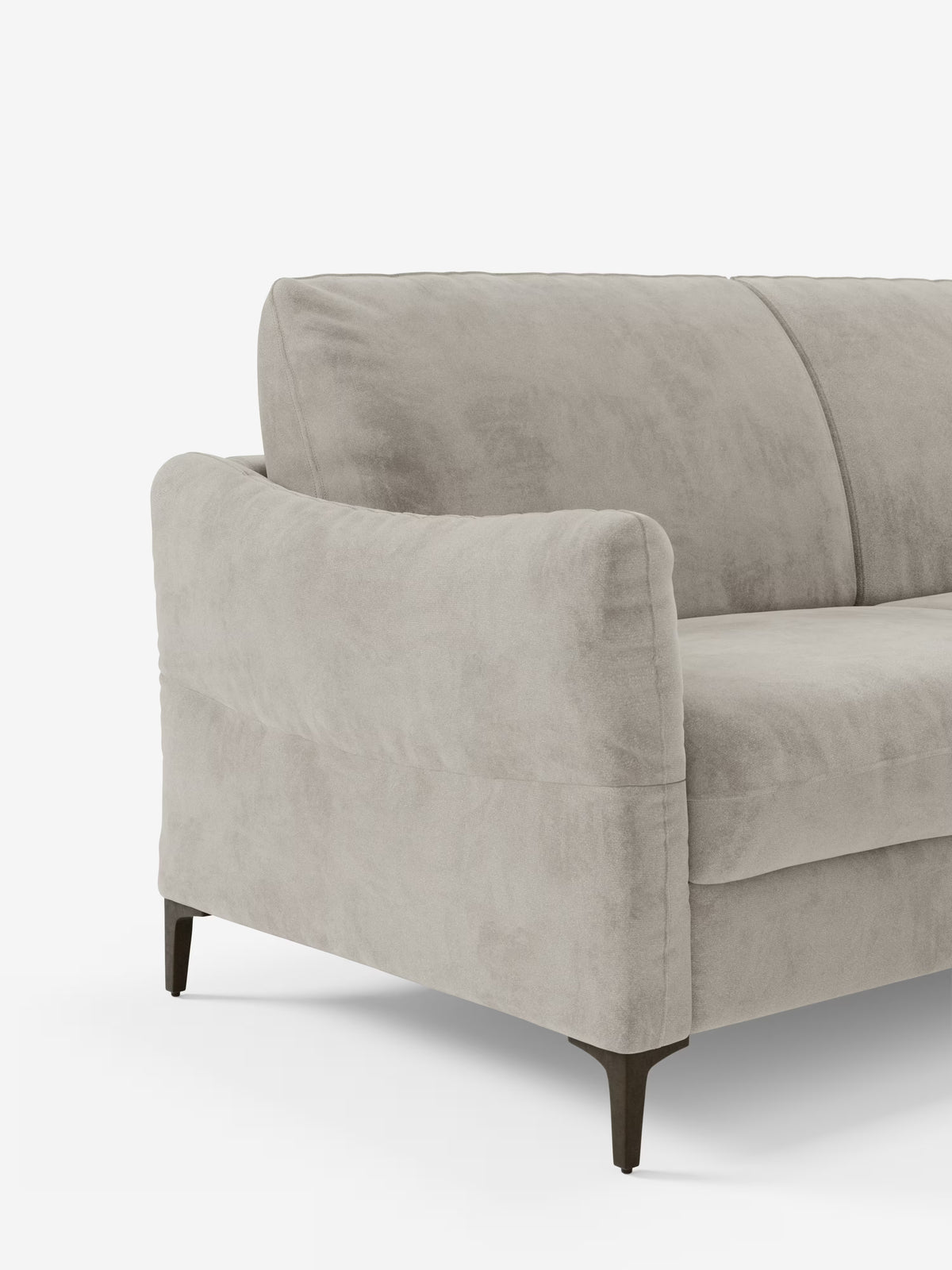 Dalia schlafsofa mit Chaiselongue mit Stauraum und Matratze 18 cm hoch – hohe Füße und fleckenabweisender Stoff T30