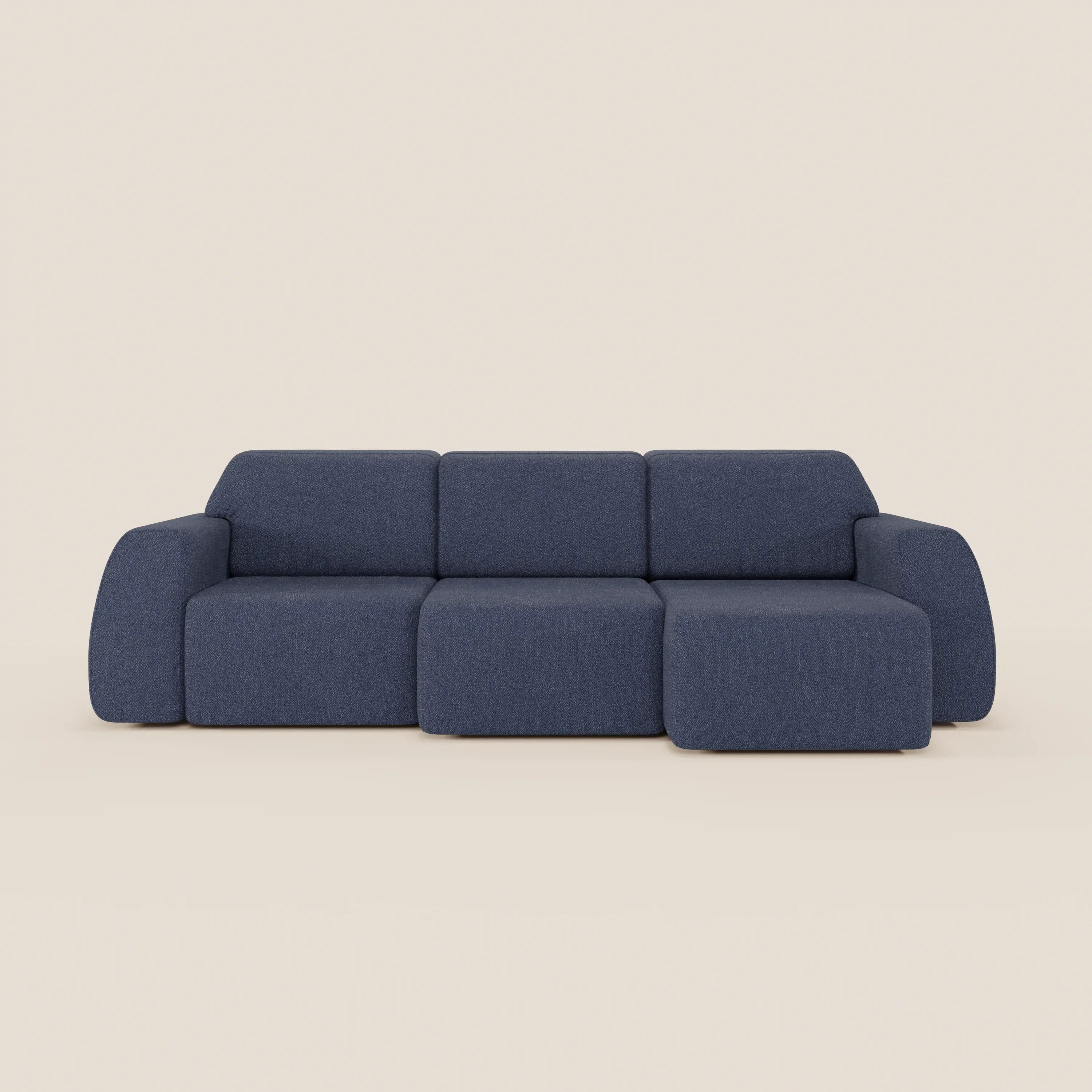 Orbit divano con 3 sedute scorrevoli e allungabili in tessuto effetto cotone smacchiabile T33 - divani.store