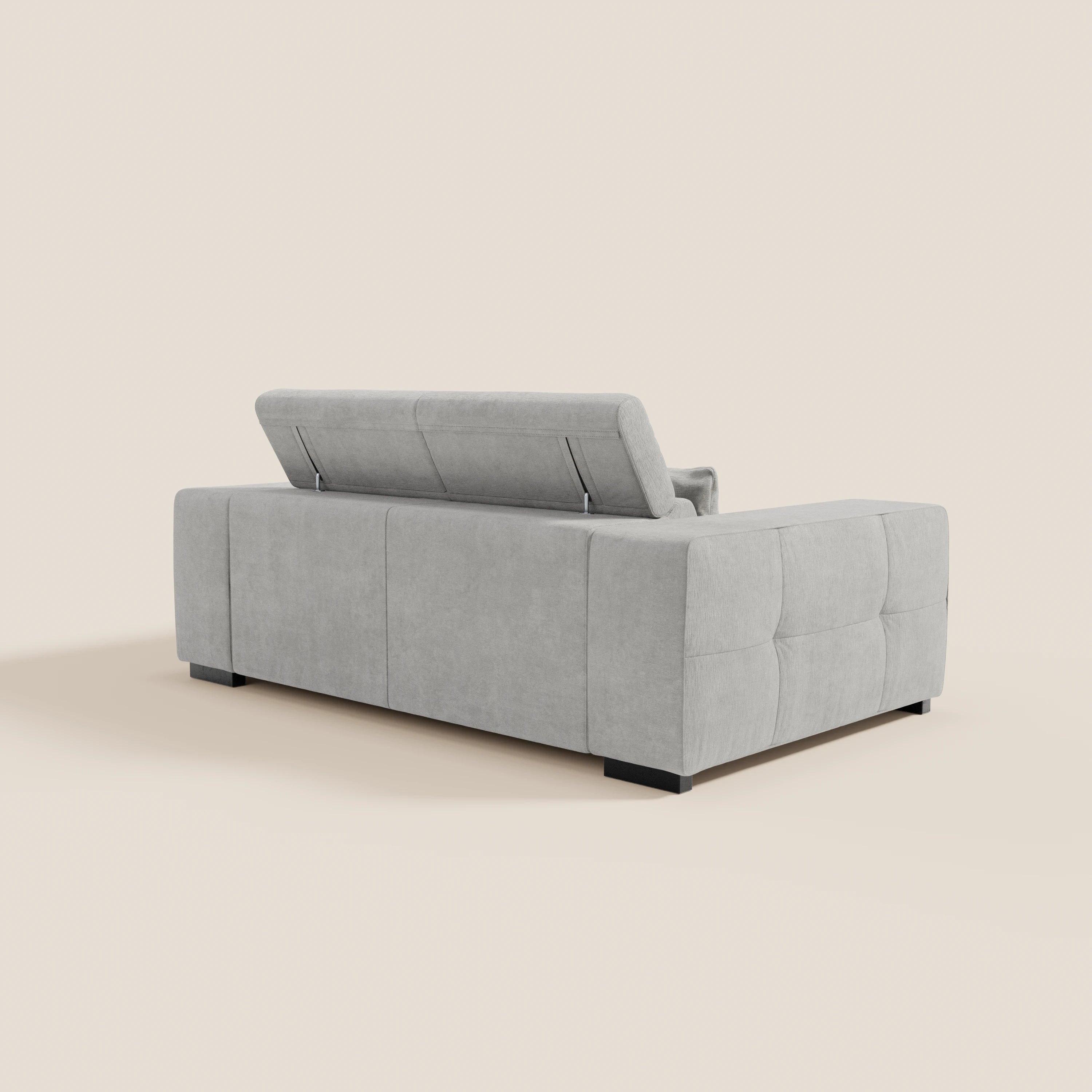Monarch Divano con Relax Elettrico per allungamento sedute e Poggiatesta Reclinabile in tessuto morbido smacchiabile T31 - divani.store