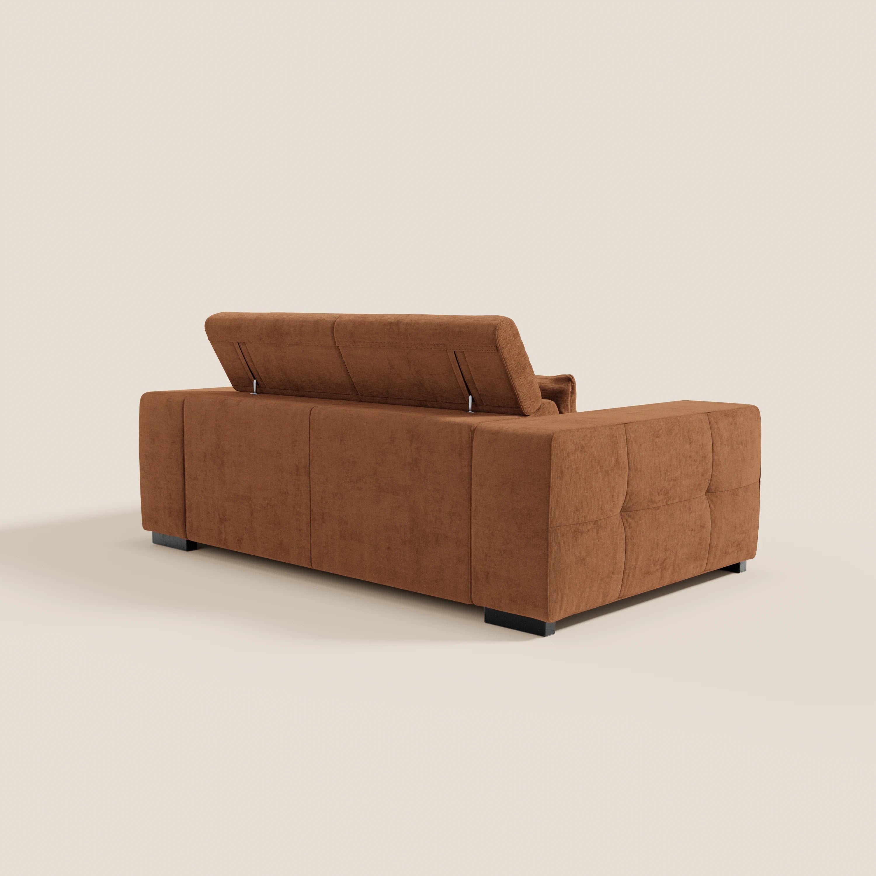Monarch Divano con Relax Elettrico per allungamento sedute e Poggiatesta Reclinabile in tessuto morbido smacchiabile T31 - divani.store