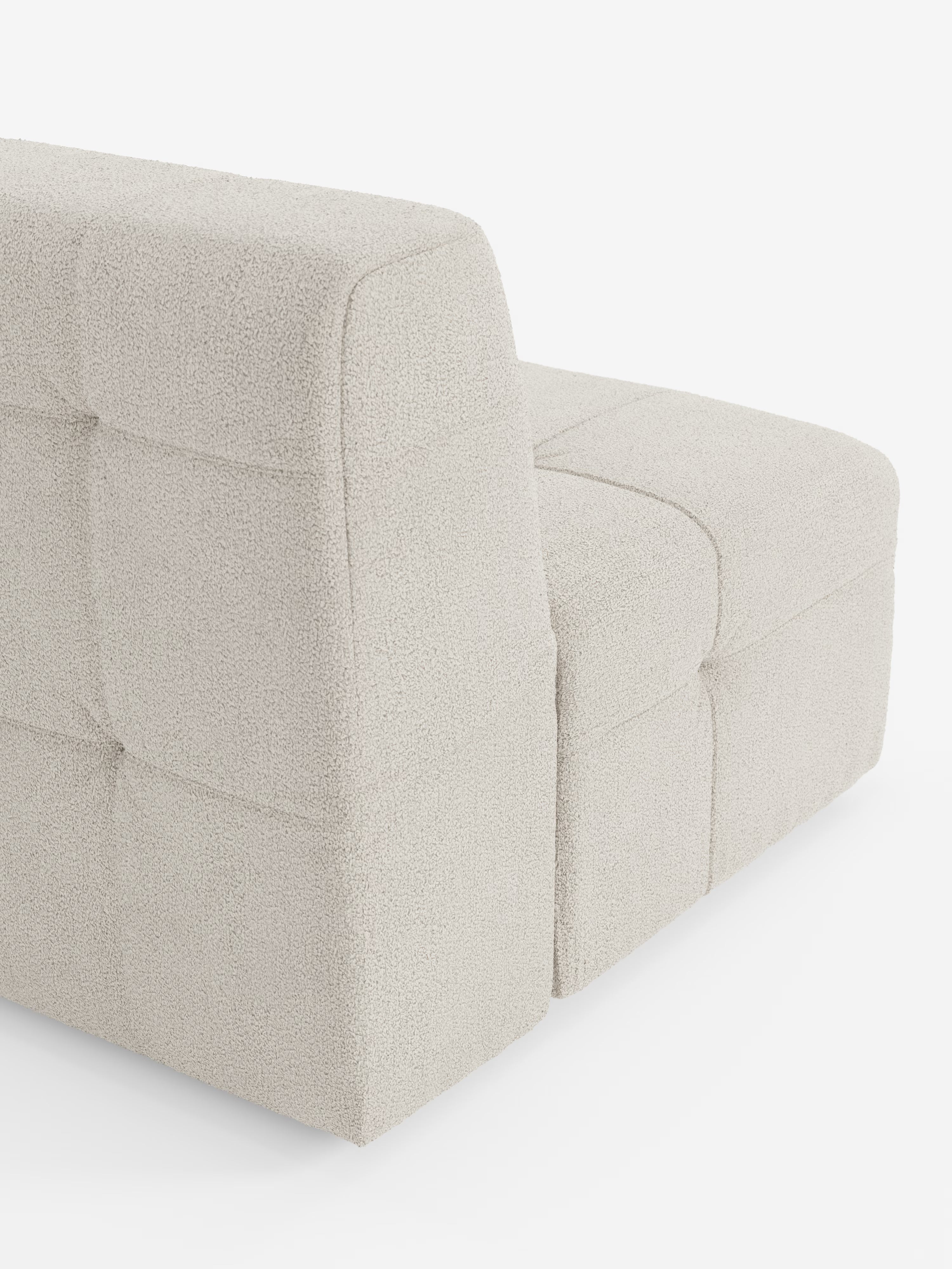 Mosaic Sesselmodul 77 cm aus Bouclé – Capitonné und Design aus fleckenabweisendem Stoff T21