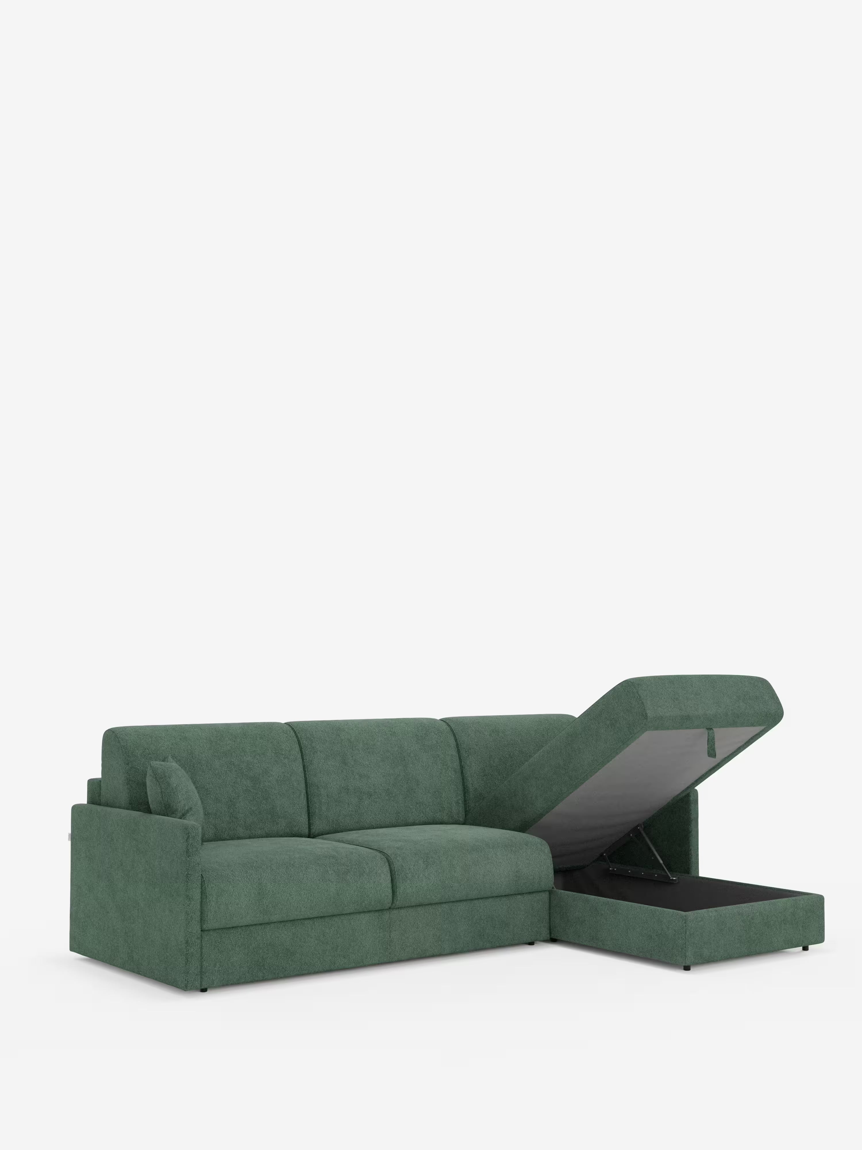 Tommy Divano Letto con penisola contenitore - design minimal e sfoderabile in tessuto smacchiabile simil cotone T33