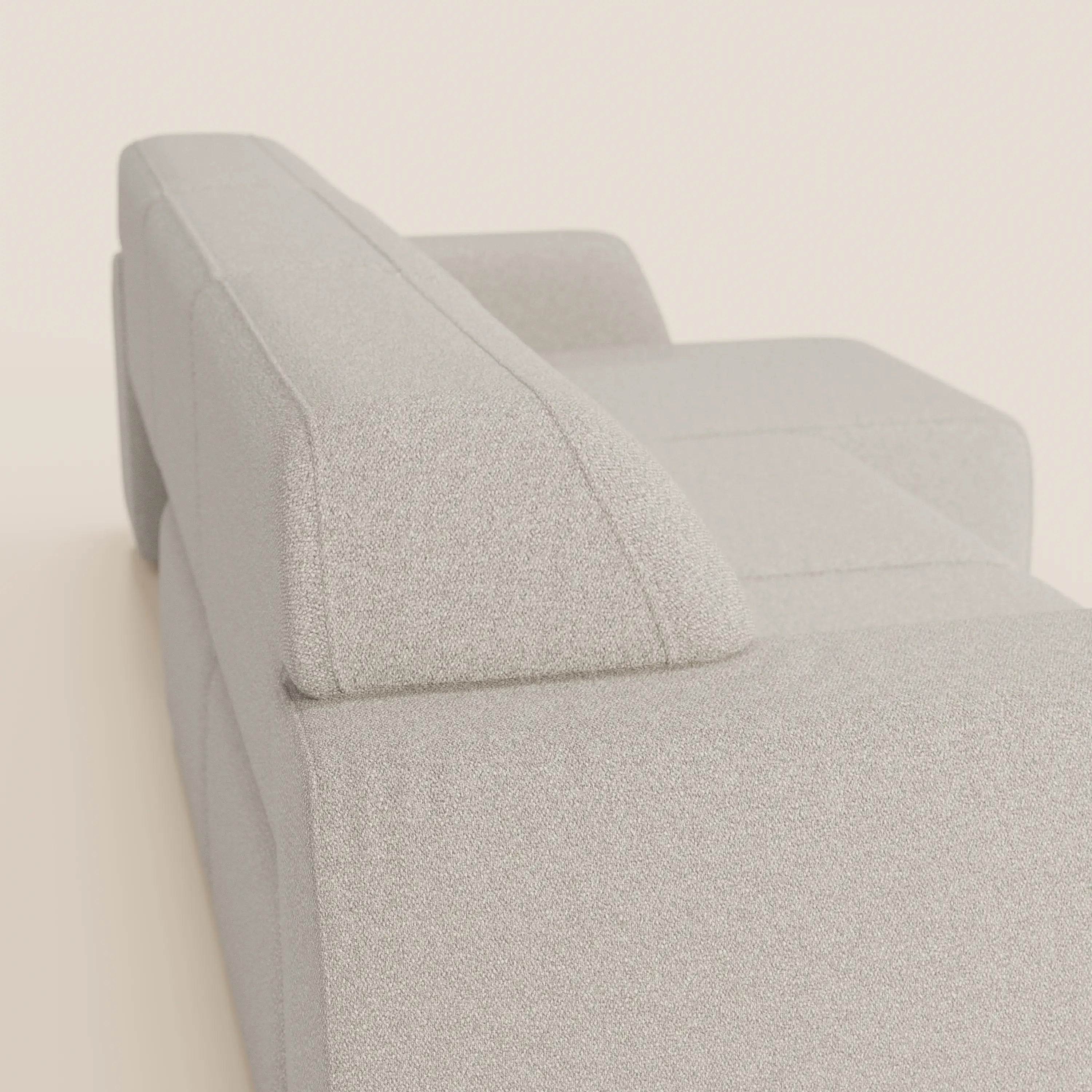 Orbit divano con 3 sedute scorrevoli e allungabili in tessuto effetto cotone smacchiabile T33 - divani.store