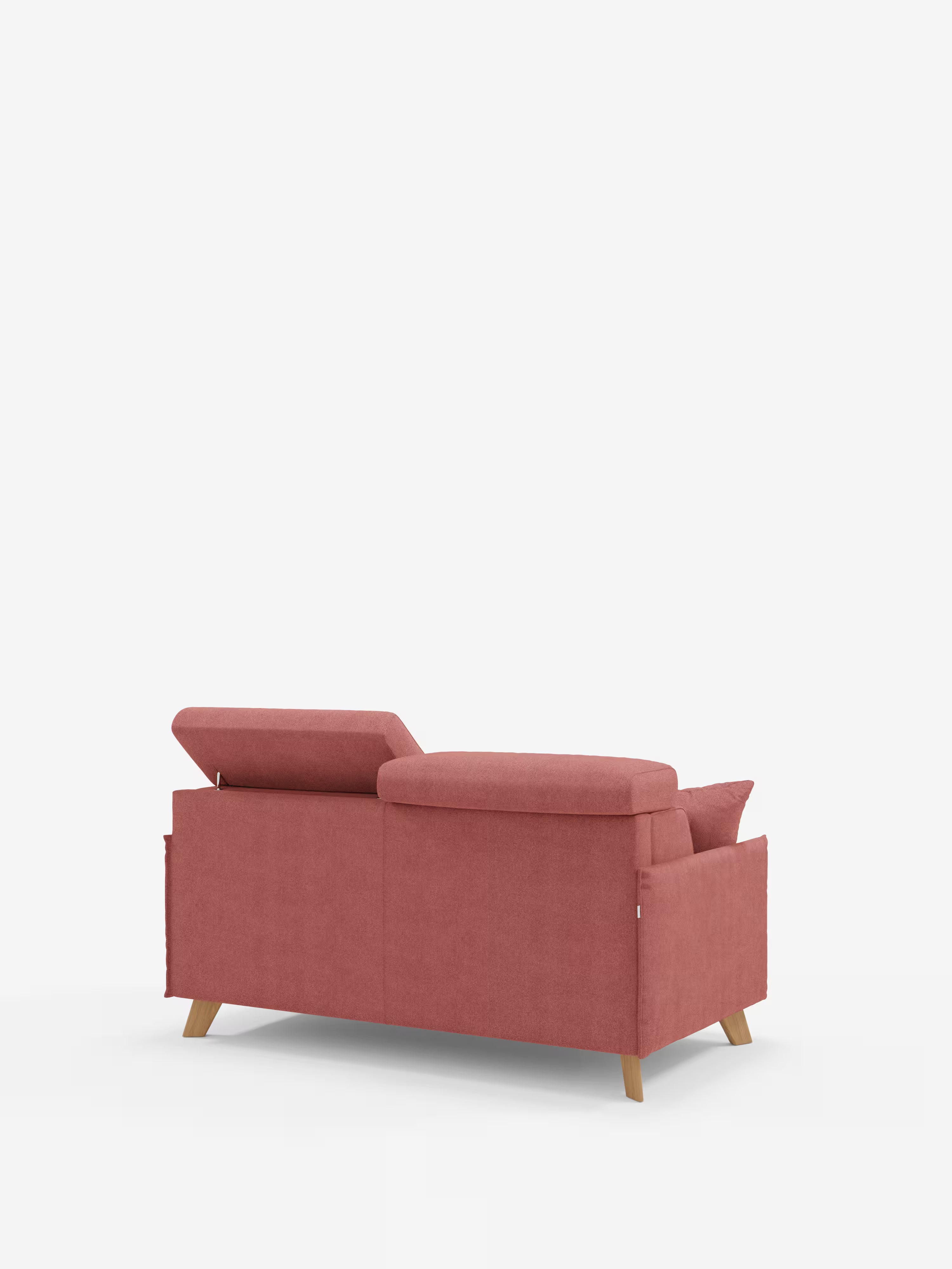 Sole Schlafsofa mit Matratze und verstellbaren Kopfstützen – elegantes Design, 100 % abziehbarer Bezug aus fleckenabweisendem Stoff T23