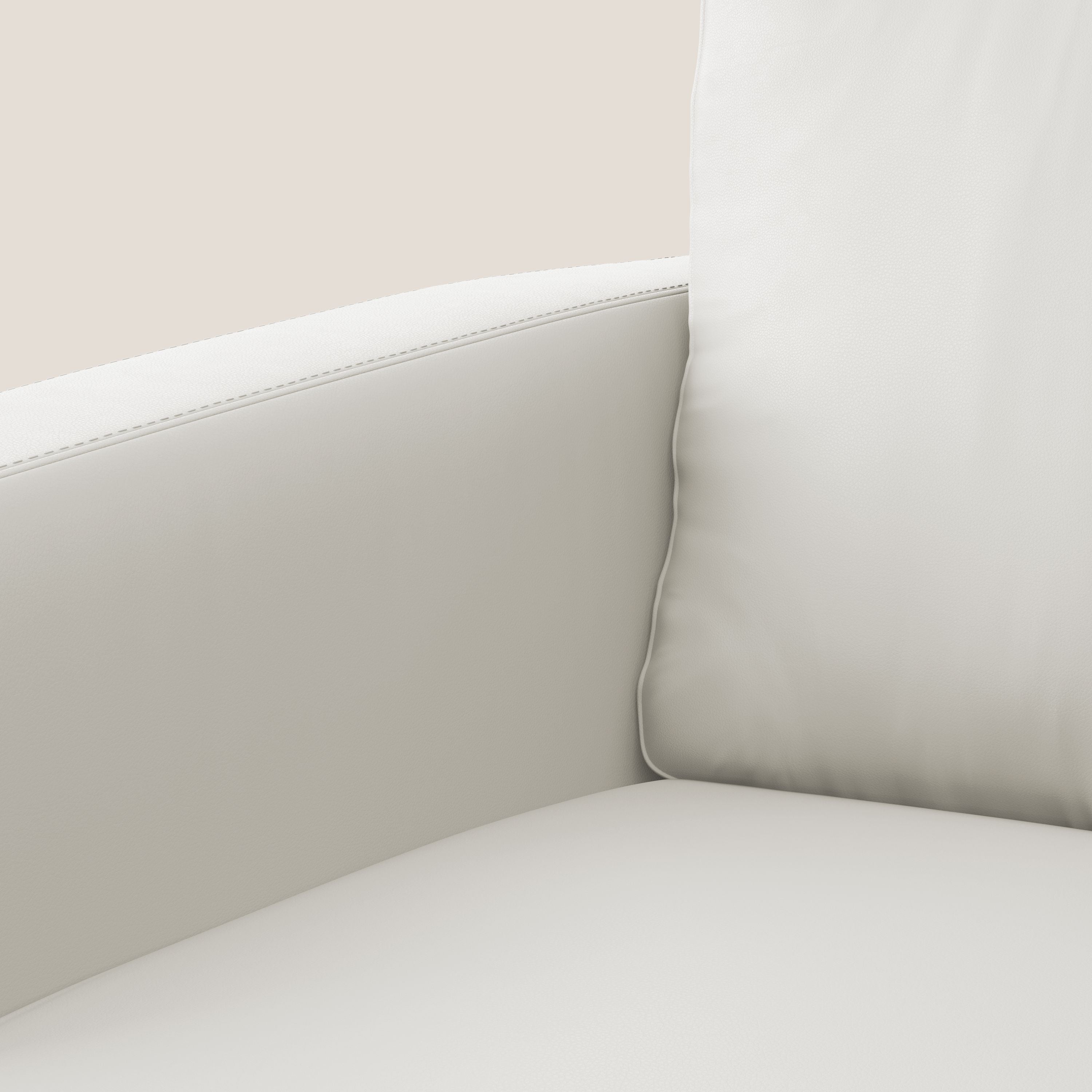 Orione Poltroncina in ecopelle moderna e impermeabile T04 bianco - divani.store