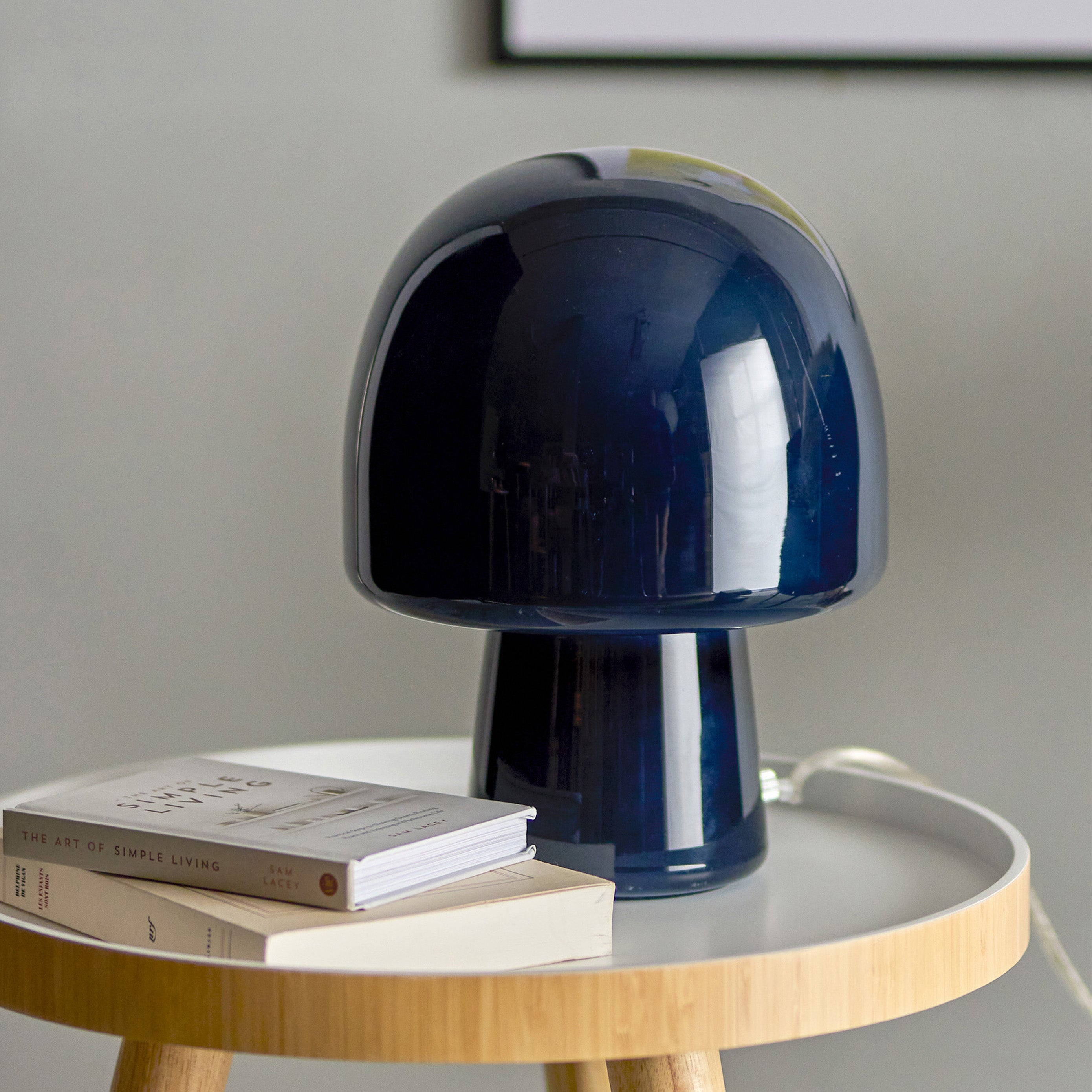 Paddy lampada da tavolo in vetro blu - divani.store