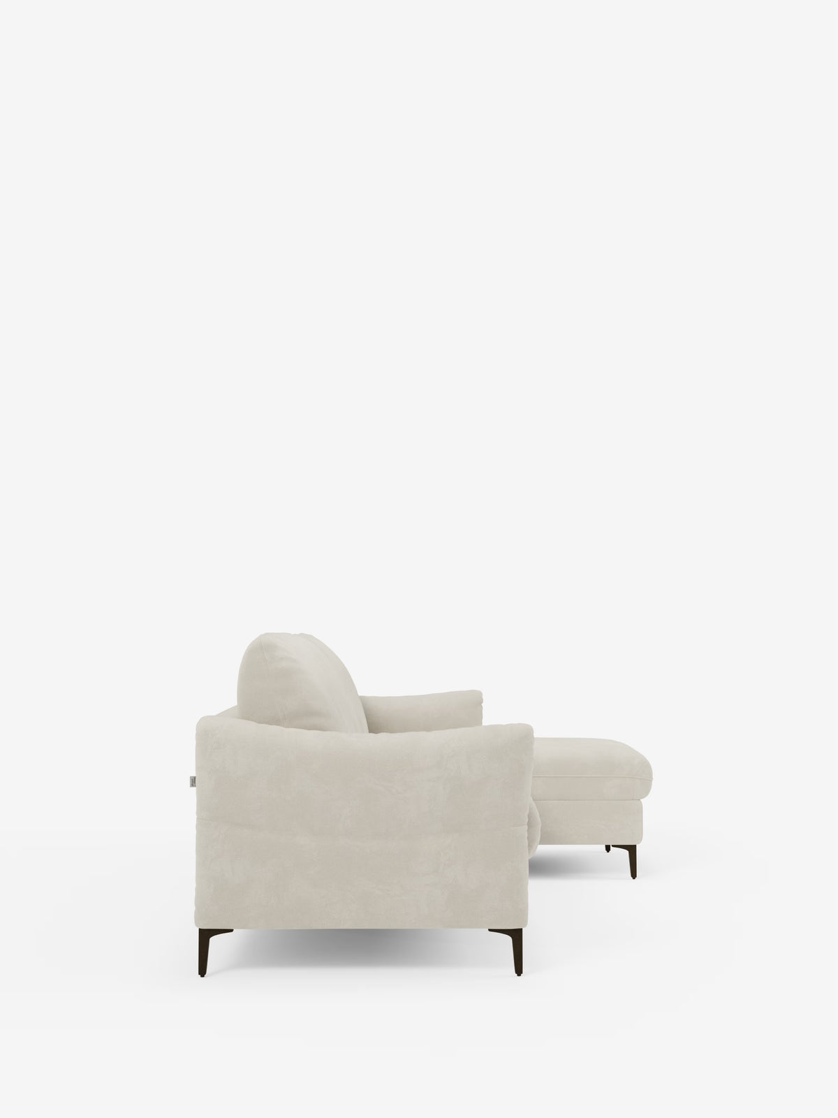 Dalia schlafsofa mit Chaiselongue mit Stauraum und Matratze 18 cm hoch – hohe Füße und fleckenabweisender Stoff T30