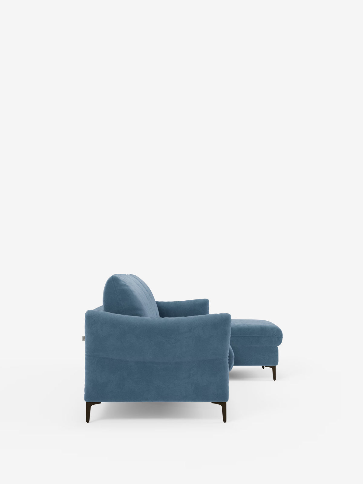 Dalia schlafsofa mit Chaiselongue mit Stauraum und Matratze 18 cm hoch – hohe Füße und fleckenabweisender Stoff T30