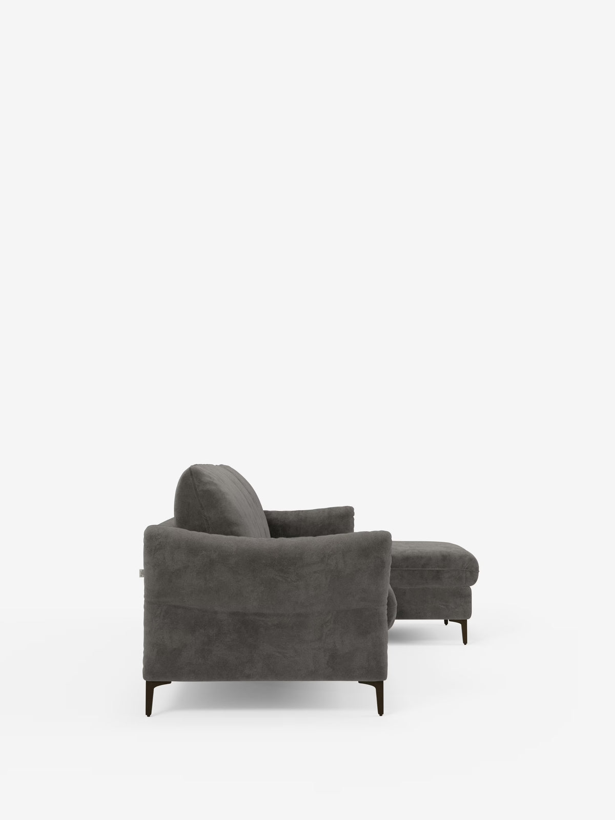 Dalia schlafsofa mit Chaiselongue mit Stauraum und Matratze 18 cm hoch – hohe Füße und fleckenabweisender Stoff T30