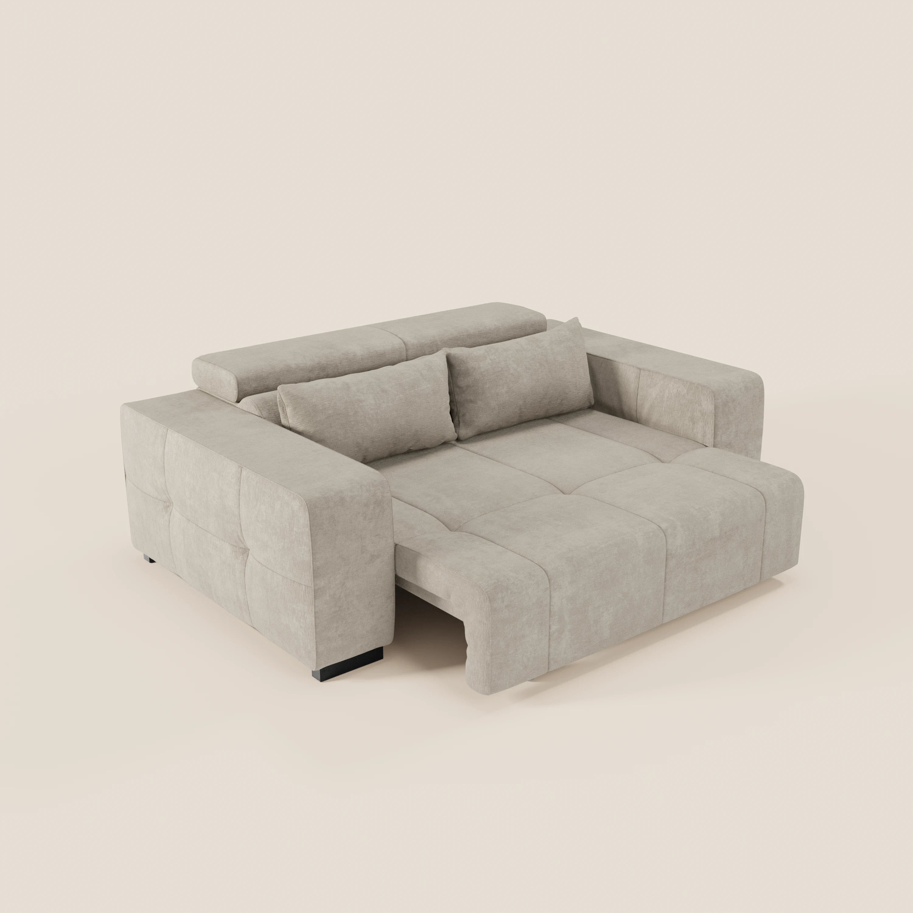 Monarch Divano con Relax Elettrico per allungamento sedute e Poggiatesta Reclinabile in tessuto morbido smacchiabile T31 - divani.store