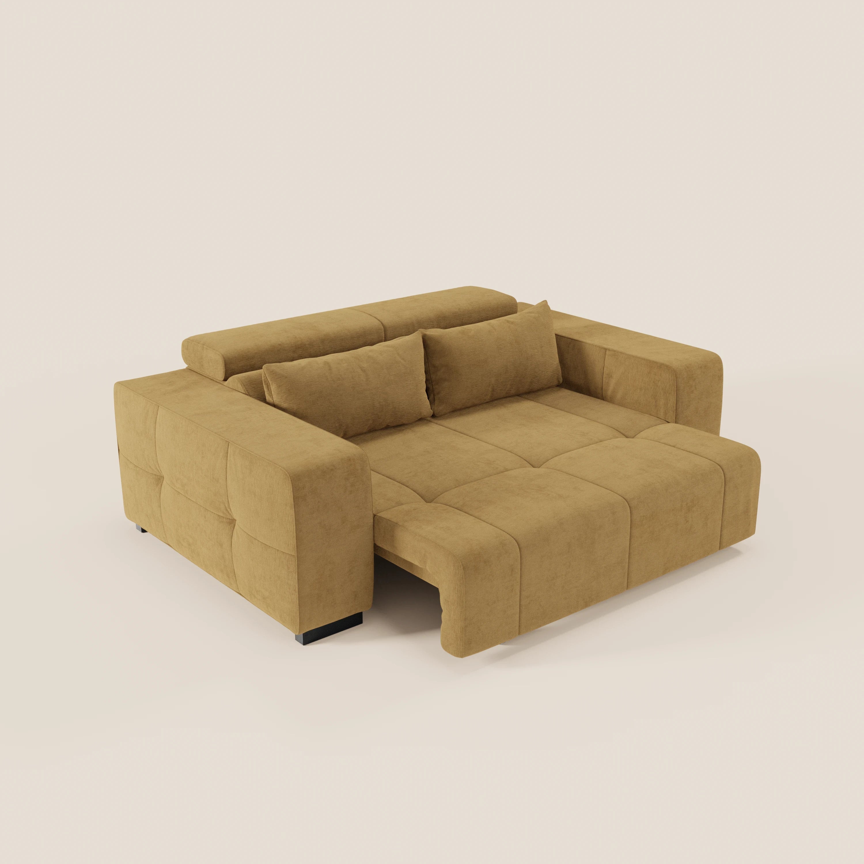 Monarch Divano con Relax Elettrico per allungamento sedute e Poggiatesta Reclinabile in tessuto morbido smacchiabile T31 - divani.store