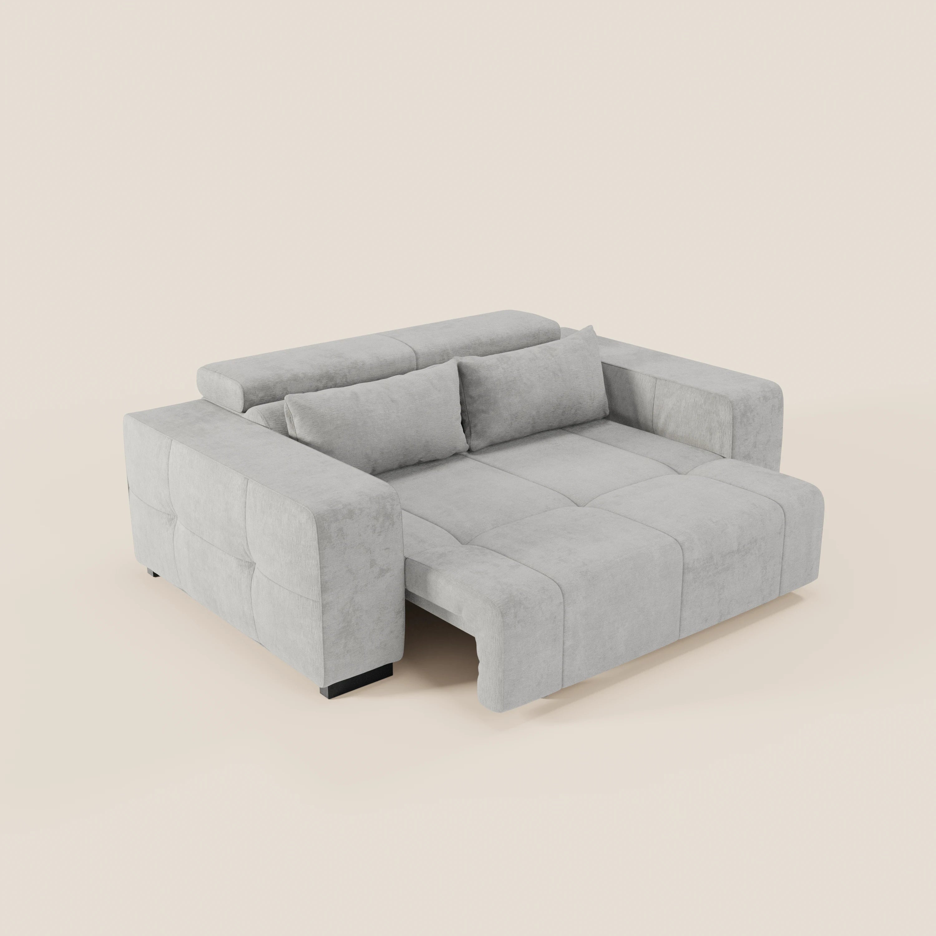 Monarch Divano con Relax Elettrico per allungamento sedute e Poggiatesta Reclinabile in tessuto morbido smacchiabile T31 - divani.store