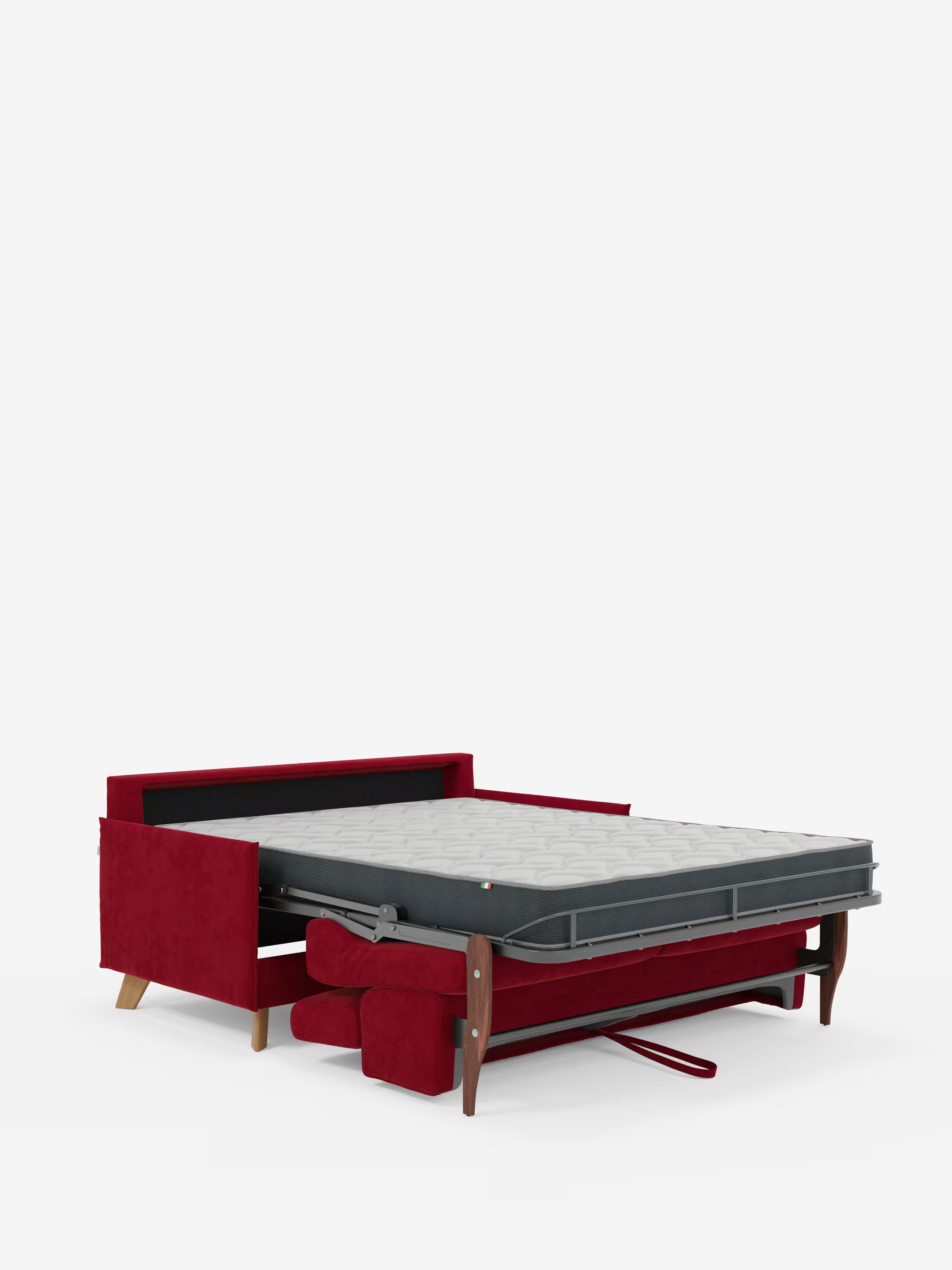 Sole Schlafsofa mit Matratze und verstellbaren Kopfstützen – elegantes Design, 100 % abziehbarer Bezug aus fleckenabweisendem Stoff T23