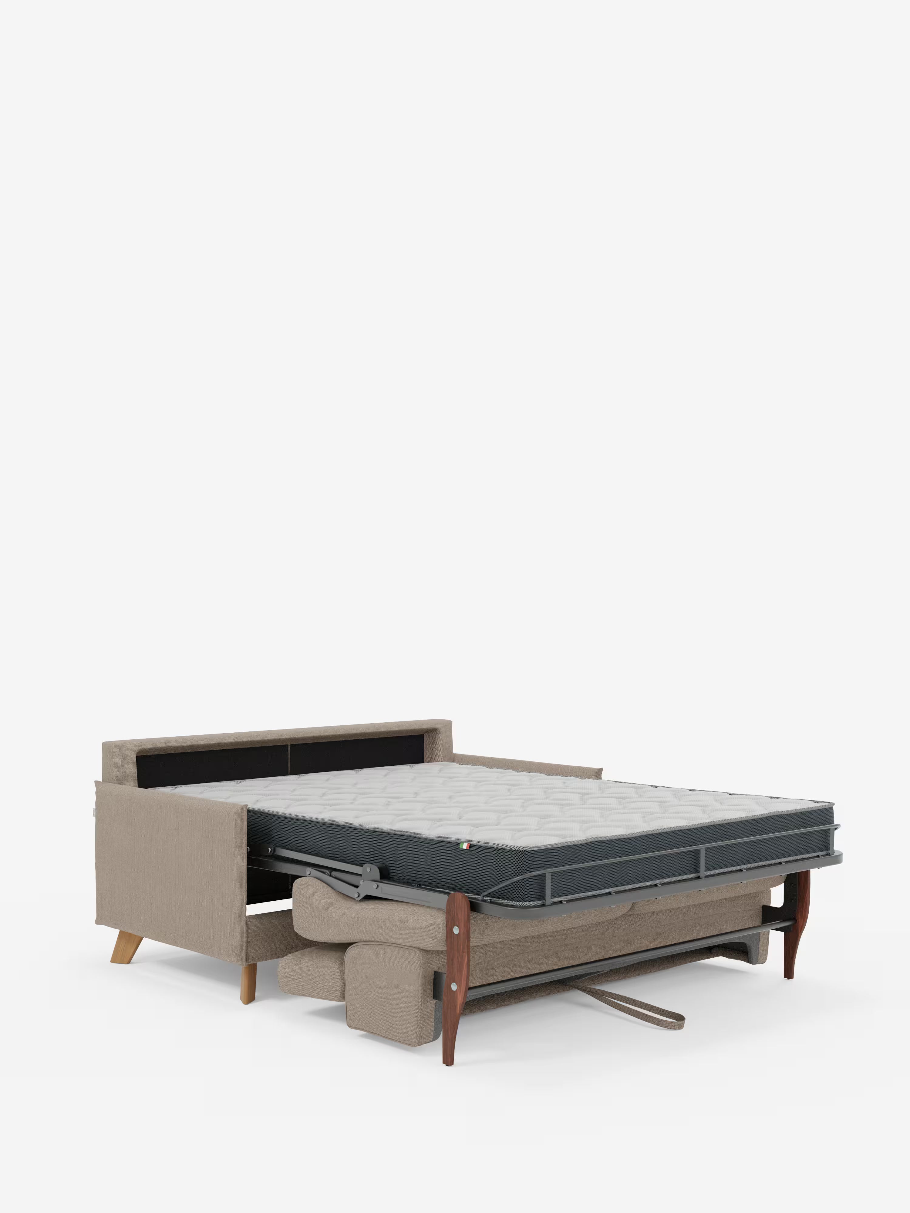 Sole Schlafsofa mit Matratze und verstellbaren Kopfstützen – elegantes Design, 100 % abziehbarer Bezug aus fleckenabweisendem Stoff T23