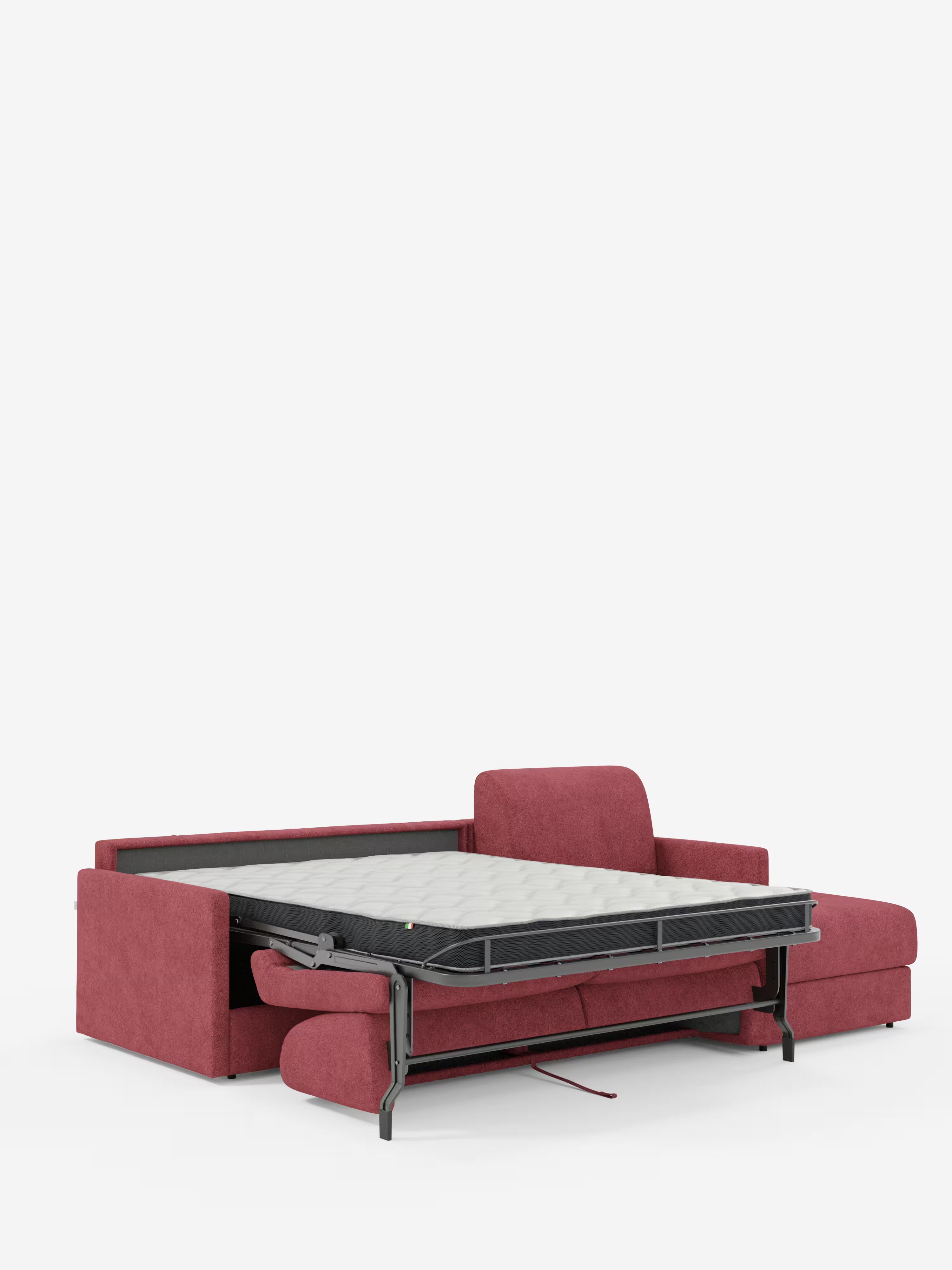 Tommy Divano Letto con penisola contenitore - design minimal e sfoderabile in tessuto smacchiabile simil cotone T33