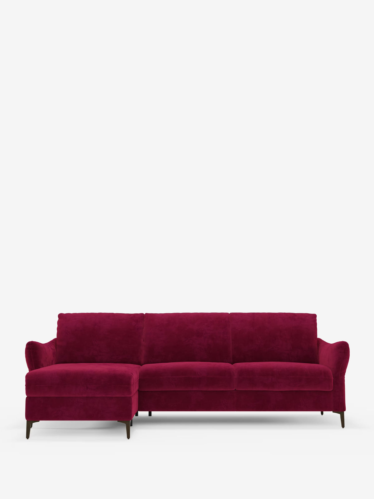 Dalia schlafsofa mit Chaiselongue mit Stauraum und Matratze 18 cm hoch – hohe Füße und fleckenabweisender Stoff T30