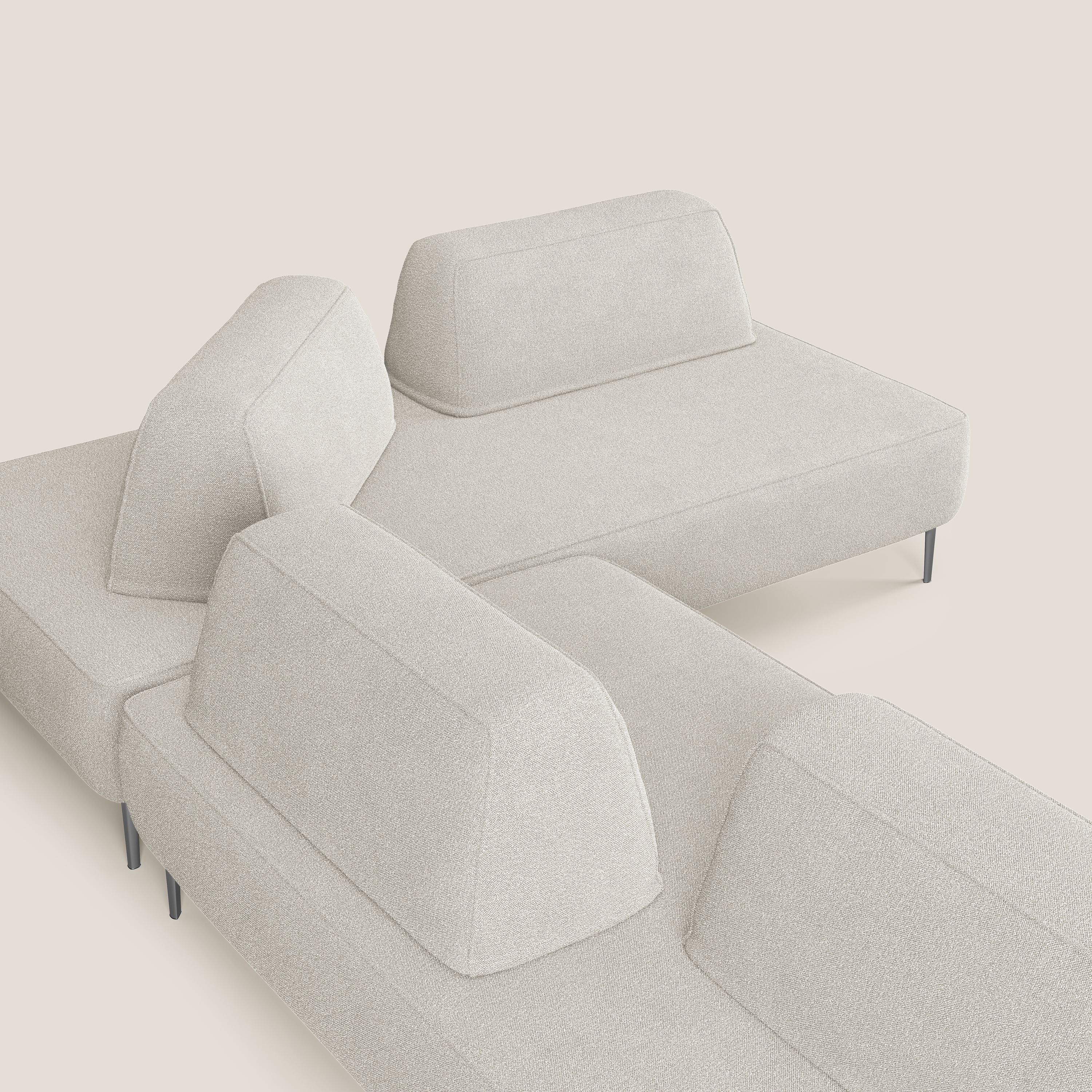 Newton divano angolare modulare con schienali movibili T07 bianco - divani.store
