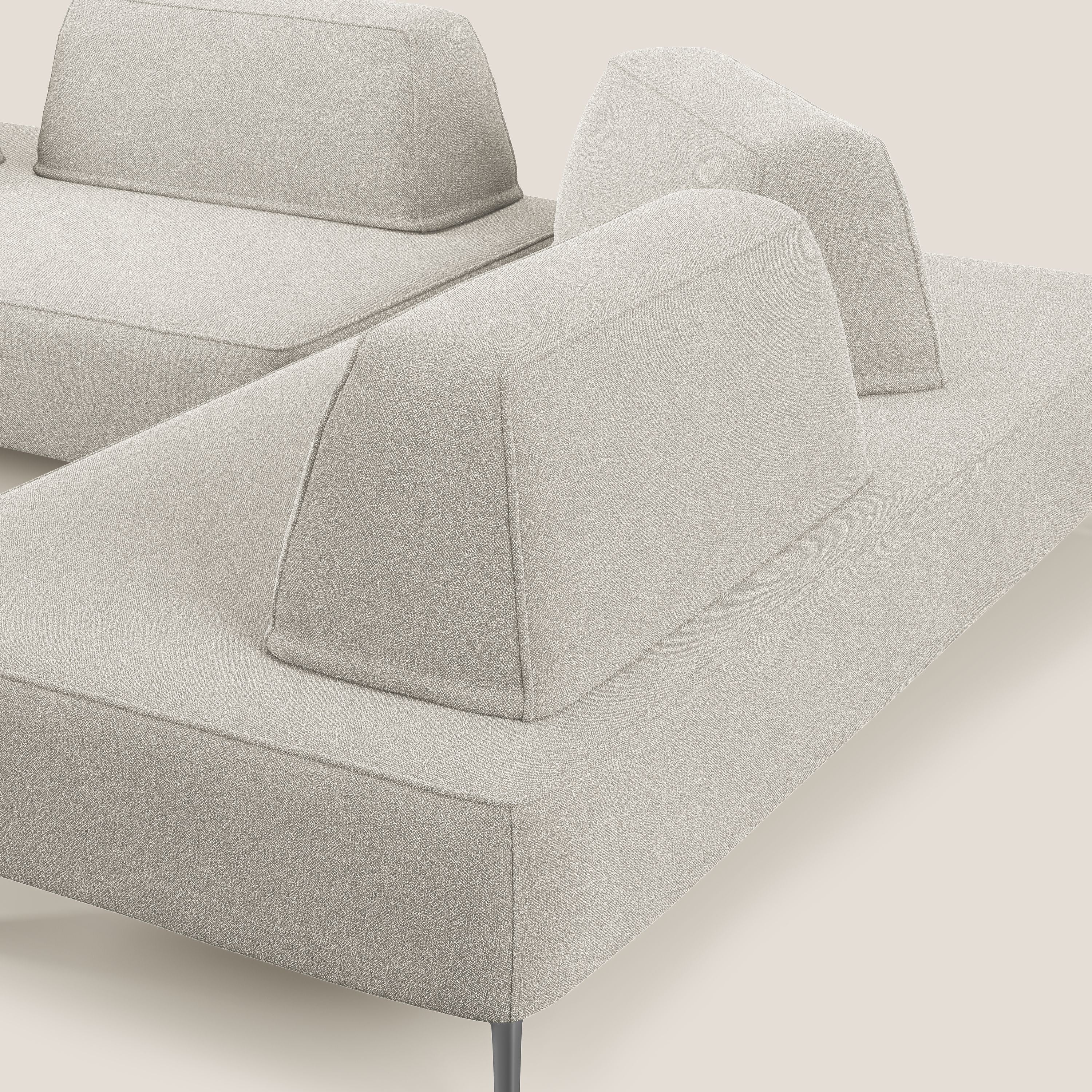 Newton divano angolare modulare con schienali movibili T07 bianco - divani.store