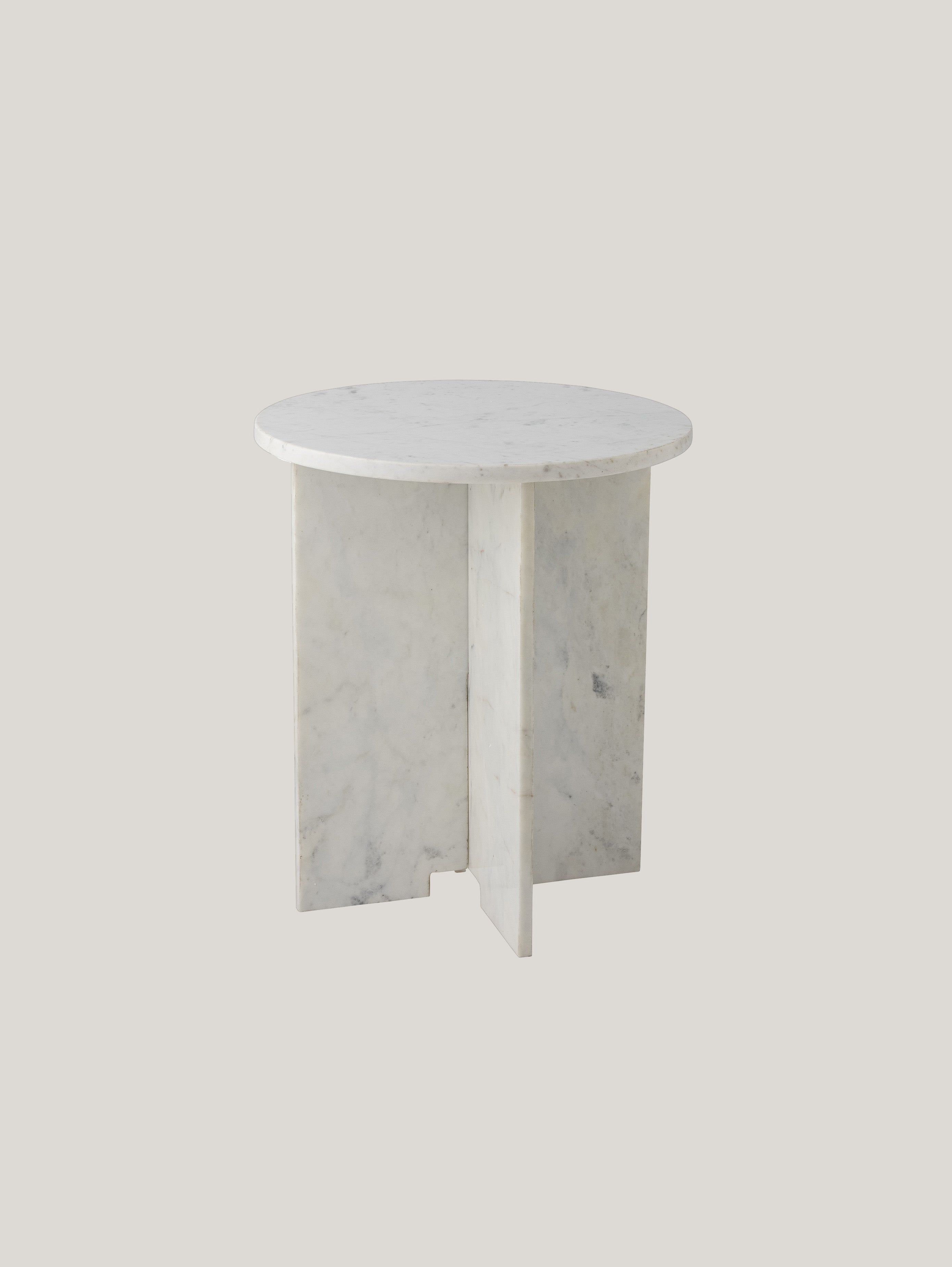 Jasmia tavolino tondo in marmo bianco - divani.store