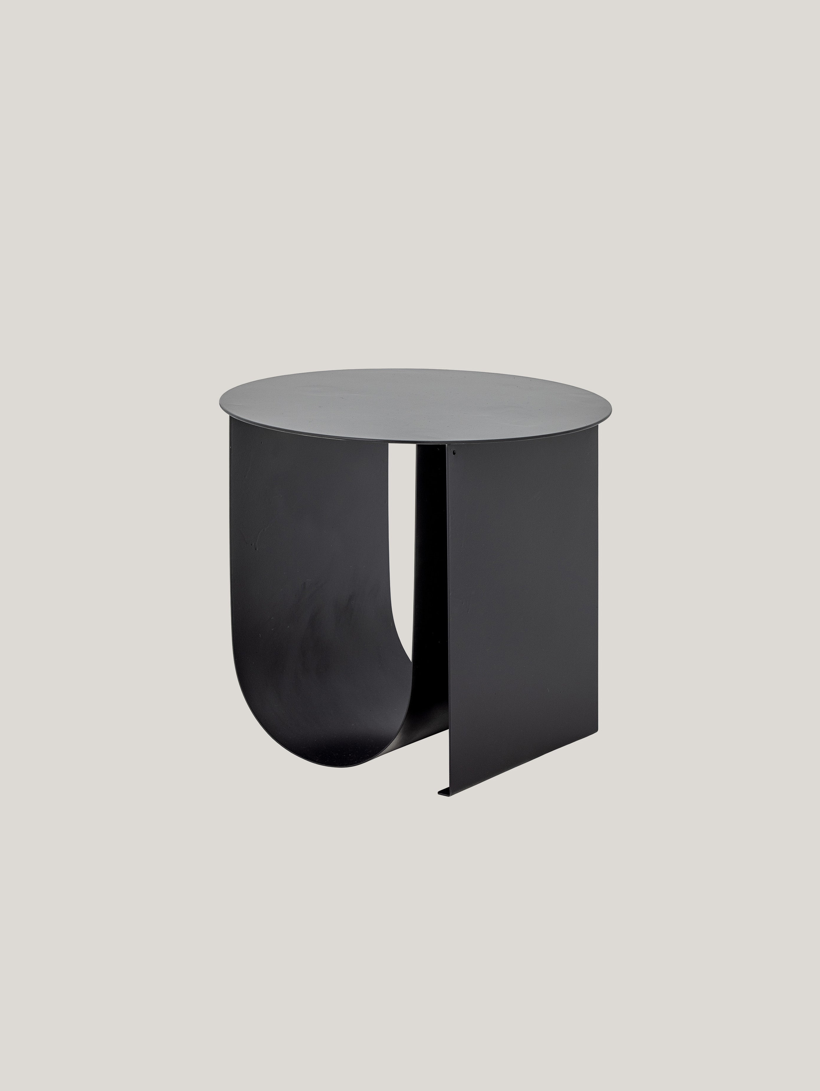 Cher tavolino moderno in metallo con spazio portariviste nero - divani.store